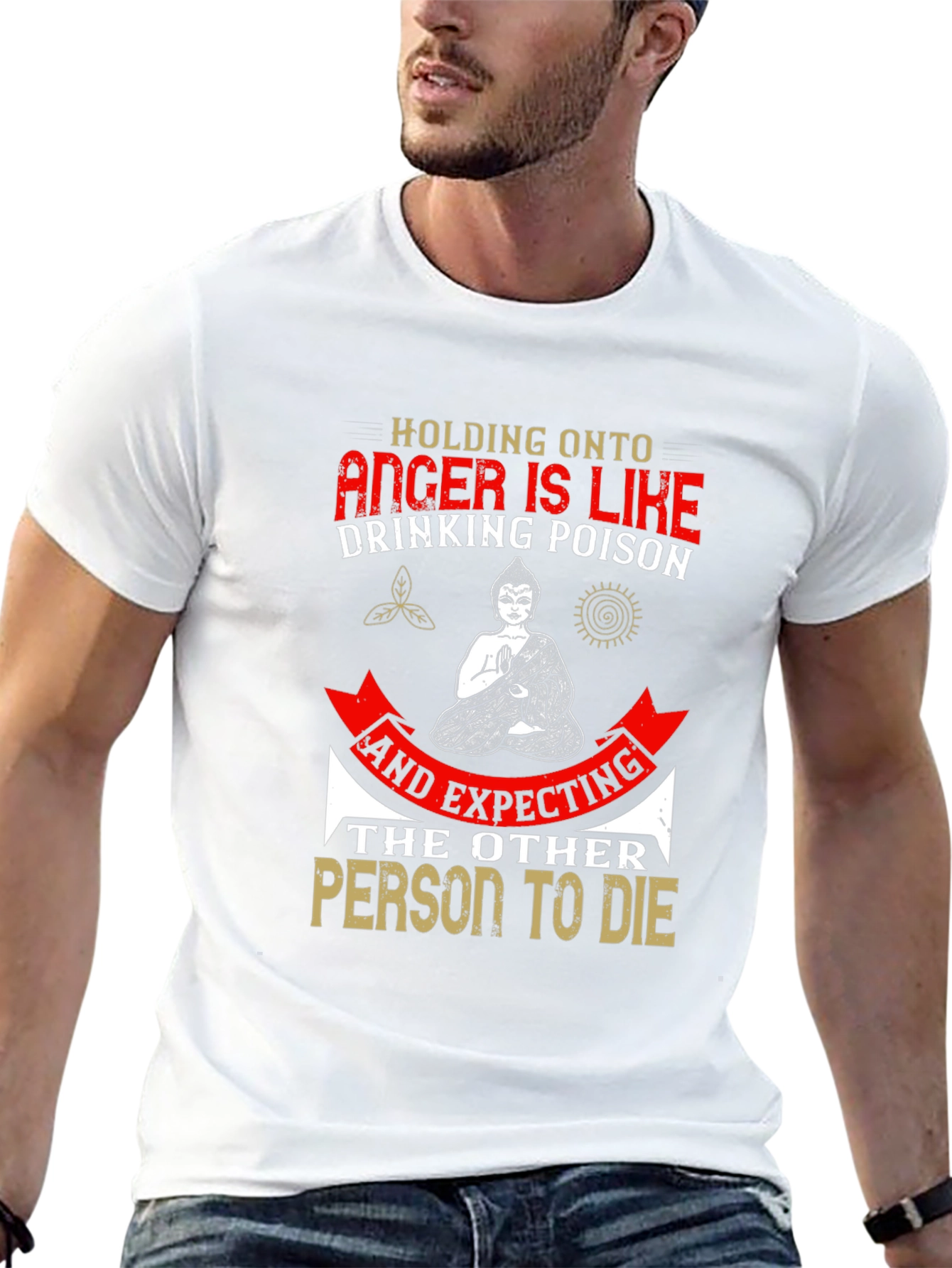 Black Anger is Like Drinking Poison Graphic Tee view 13