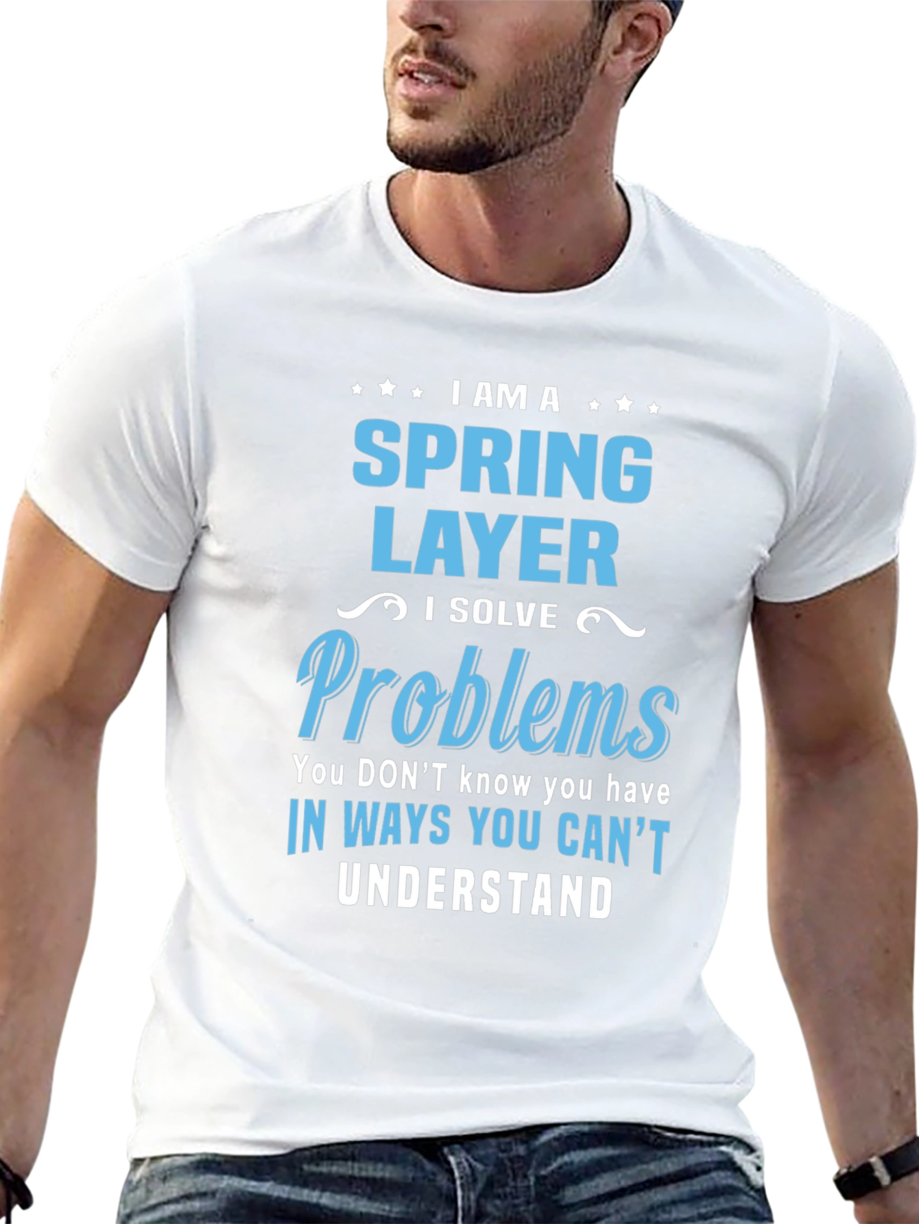 Black Spring Layer T-Shirt - I Solve Problems view 13