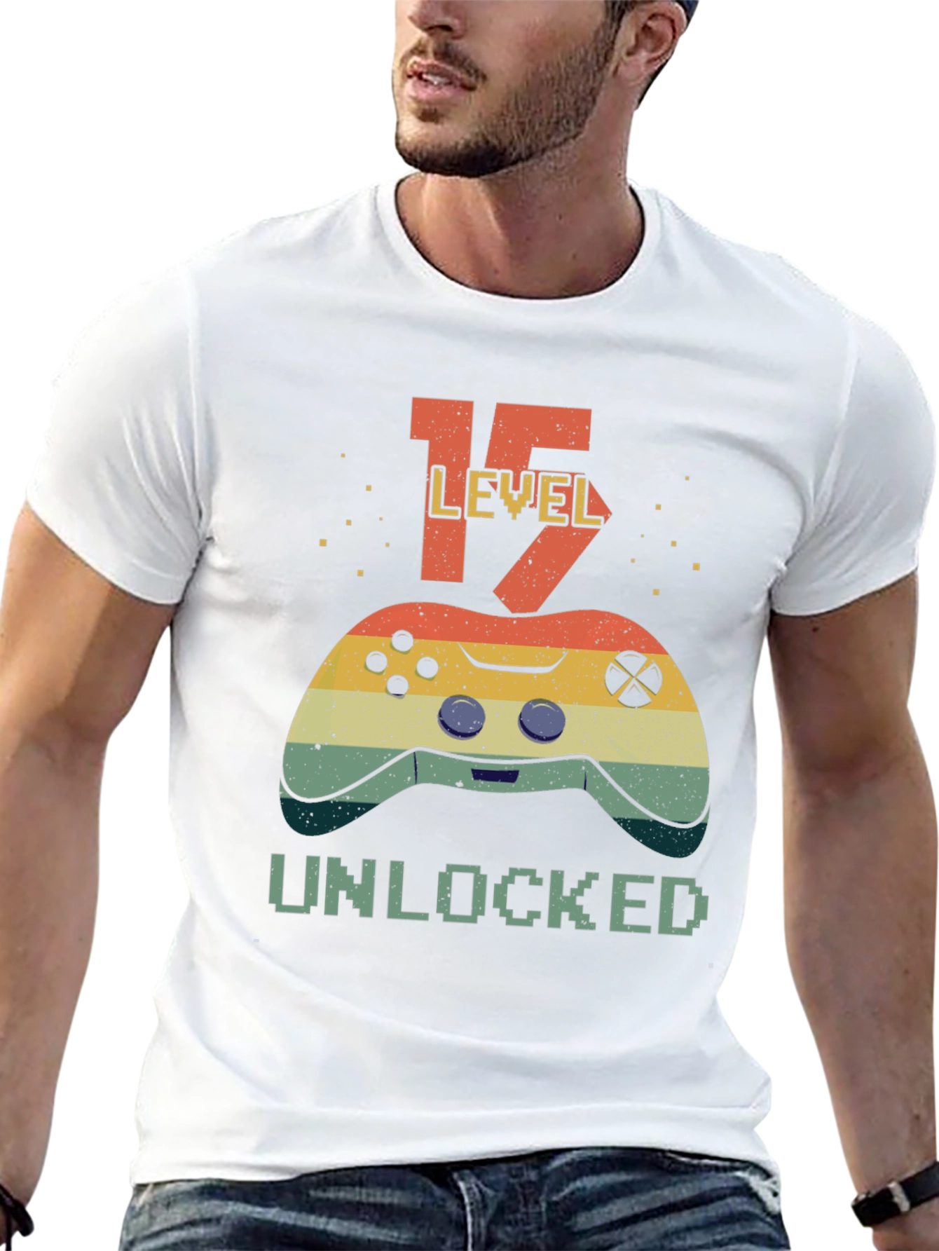 Level 15 Unlocked T-Shirt - Gamer Birthday Tee - 13