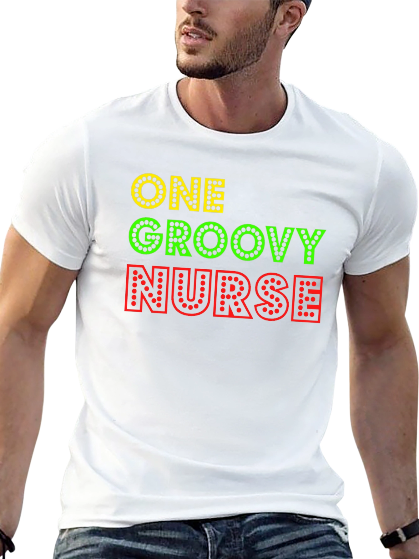 Black One Groovy Nurse Graphic T-Shirt view 13