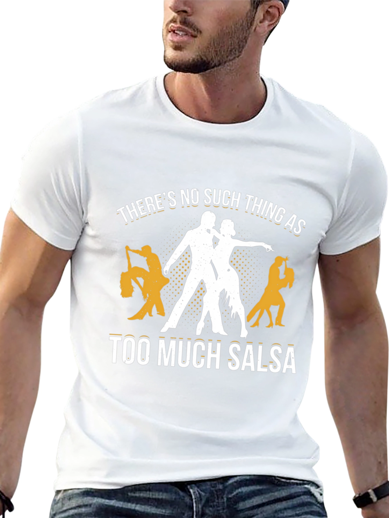 Black Salsa Dance T-Shirt: Too Much Salsa view 13