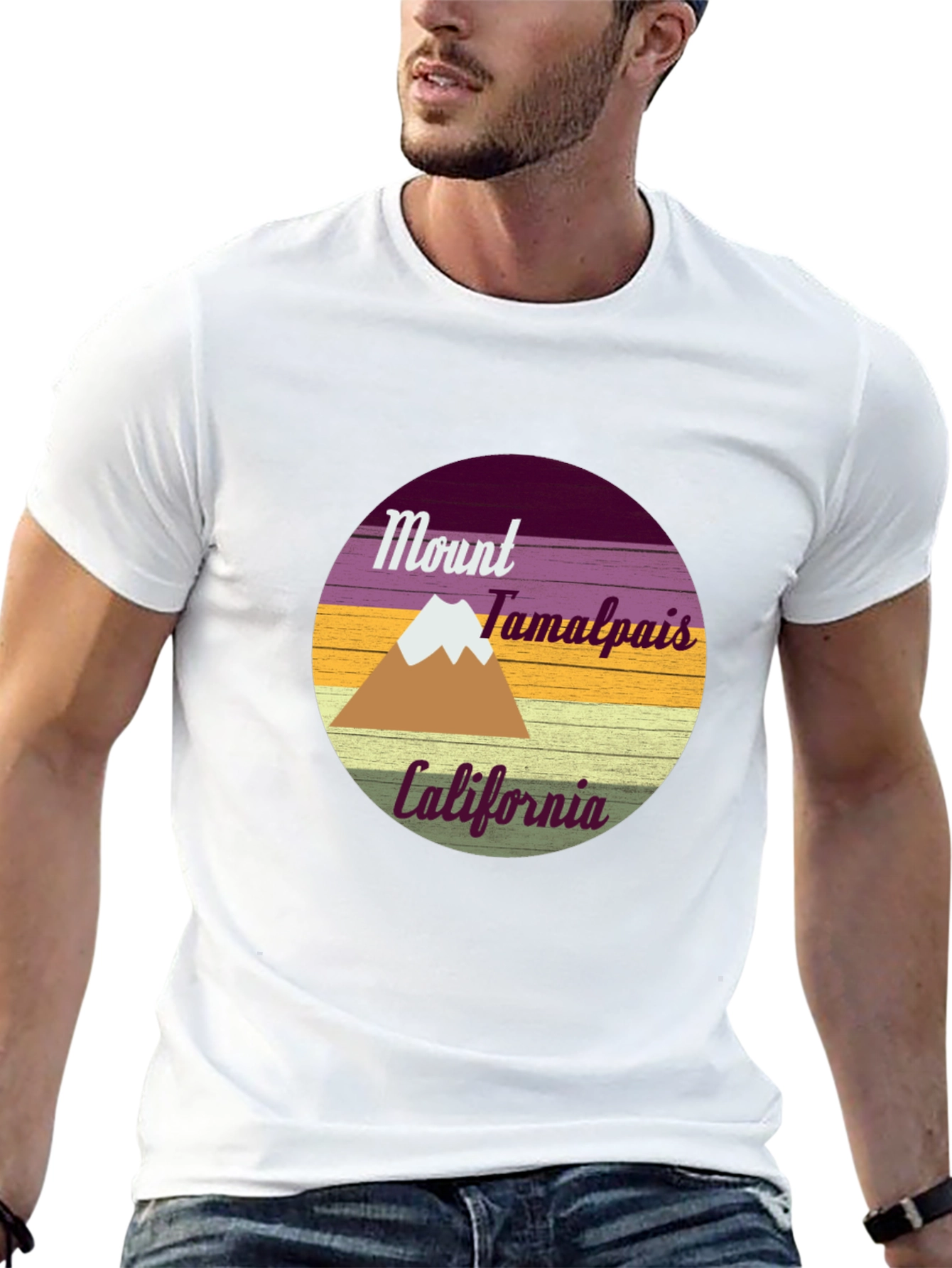 Black Mount Tamalpais California Graphic T-Shirt view 13
