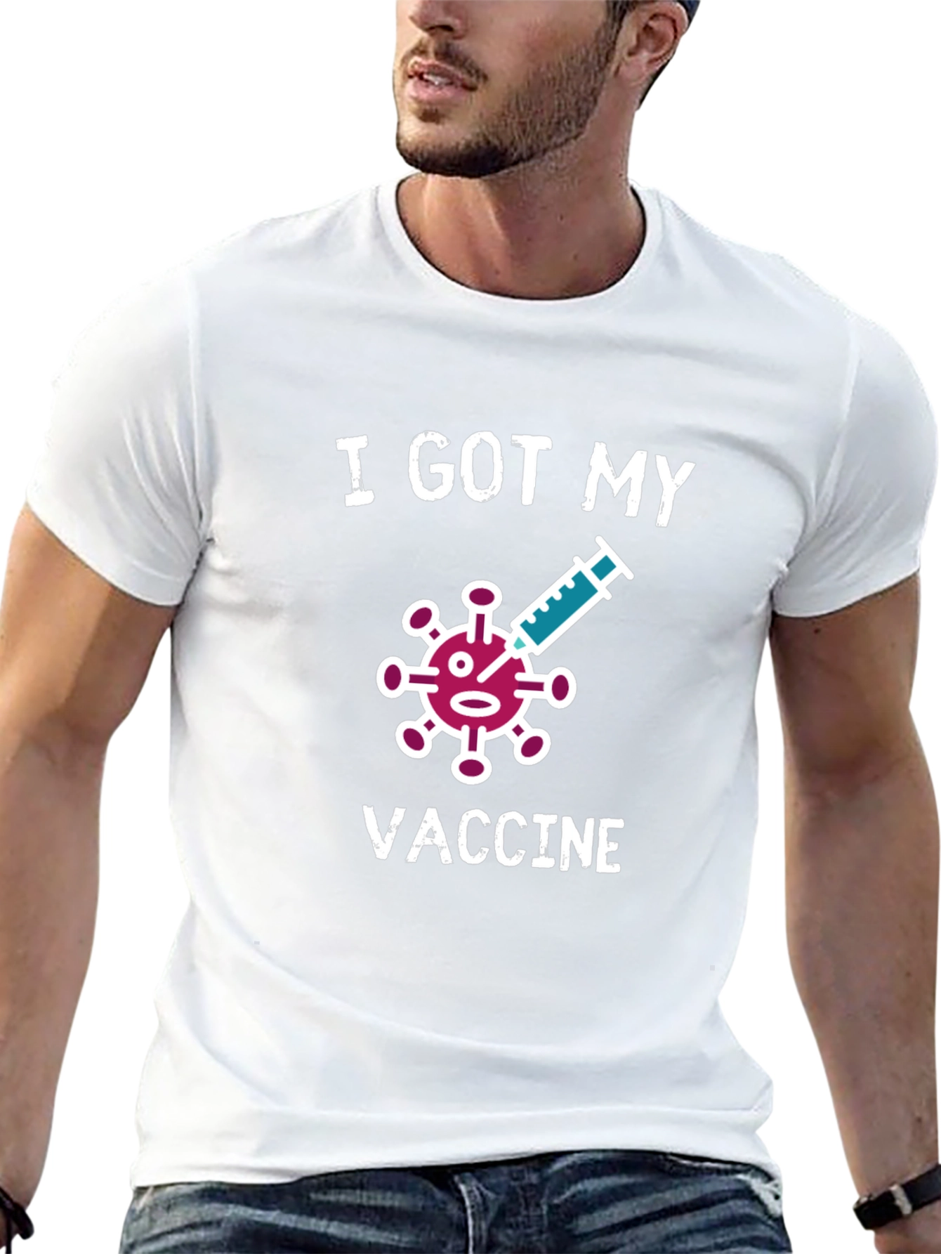 Black I Got My Vaccine T-Shirt - Novelty Graphic Tee view 13