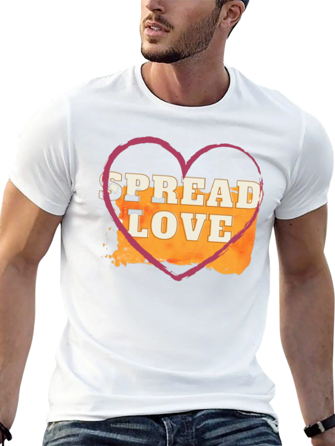 Black Spread Love T-Shirt - Heart Graphic Tee view 13