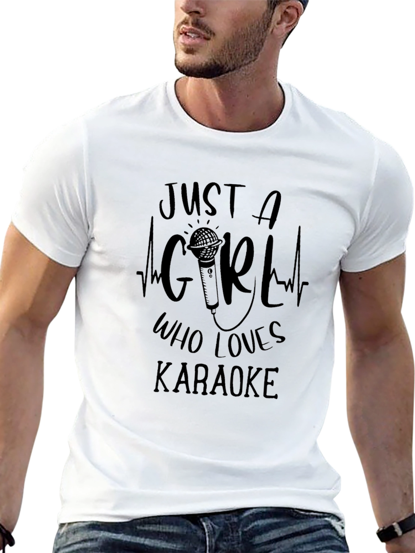 Black Karaoke Lover Black T-Shirt view 13
