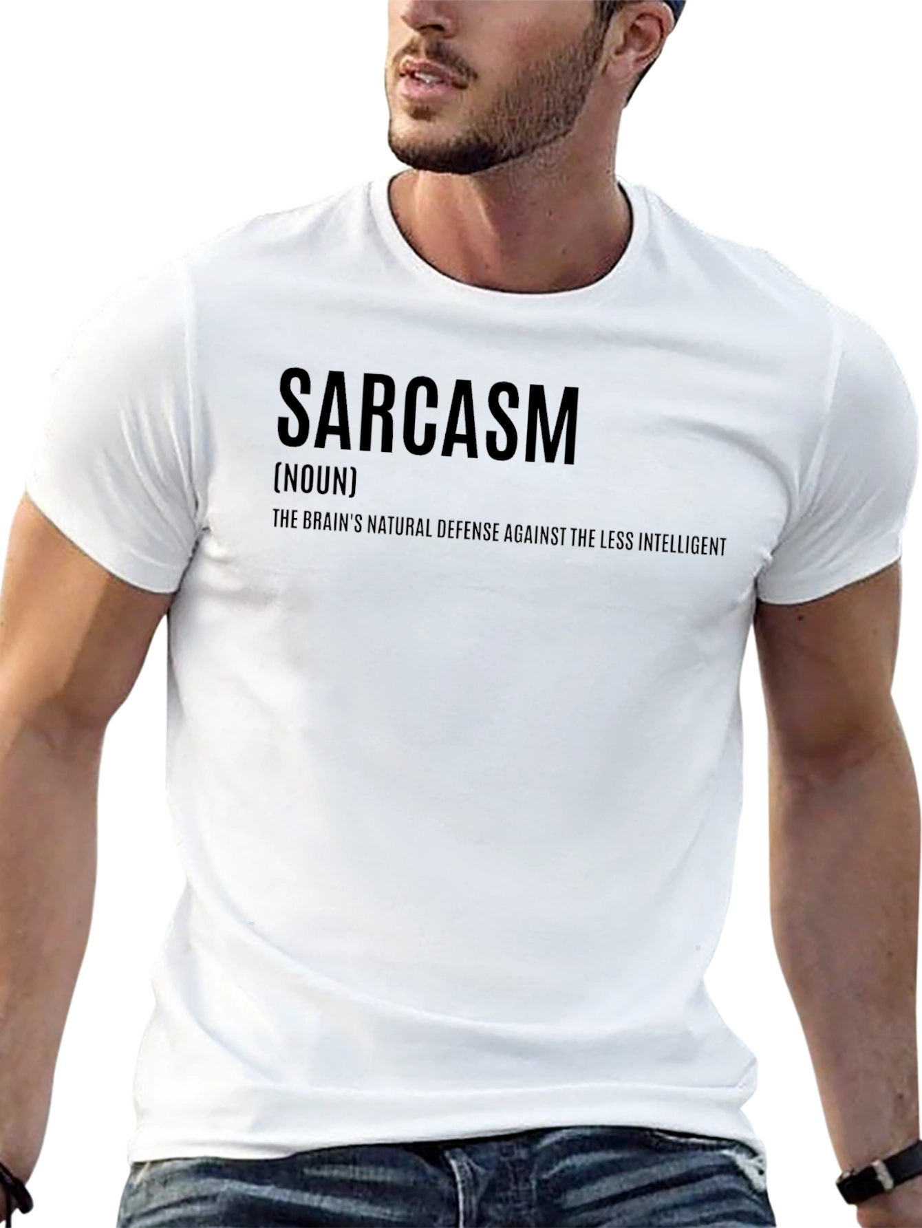Black Sarcasm Definition Black T-Shirt - Mens Funny Graphic Tee view 13