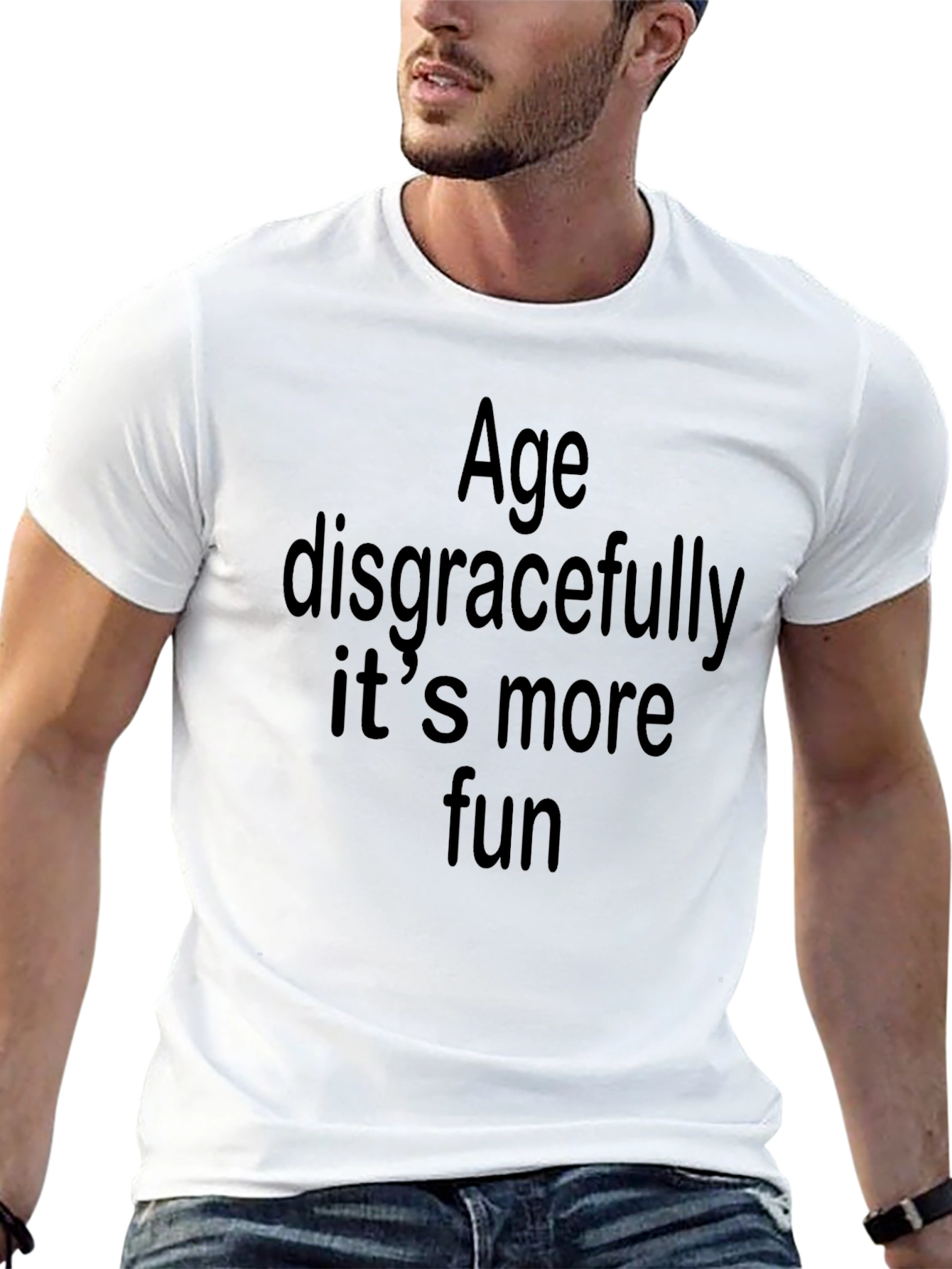 Black Age Disgracefully Graphic T-Shirt - Fun & Casual view 13
