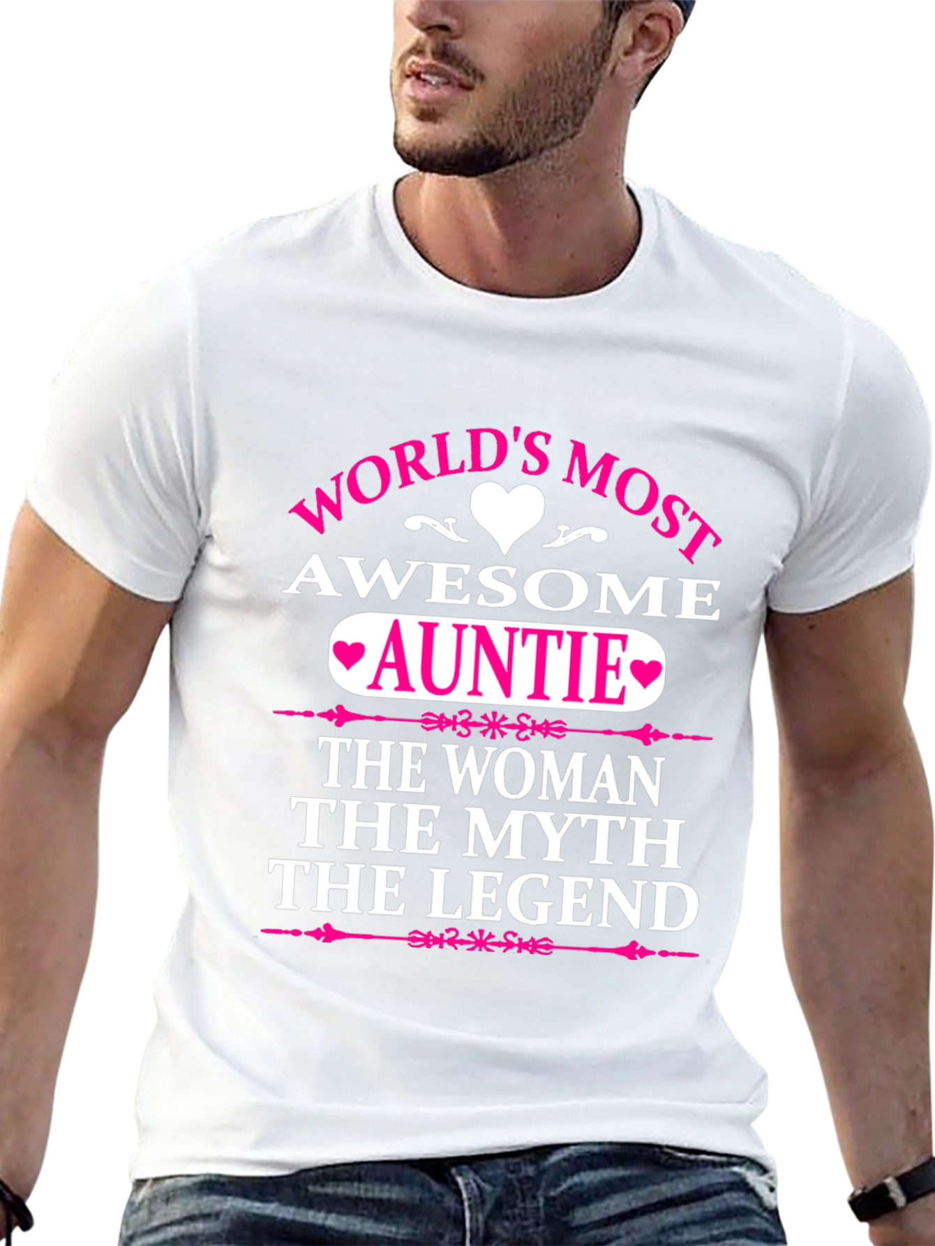 Black World's Most Awesome Auntie T-Shirt view 13
