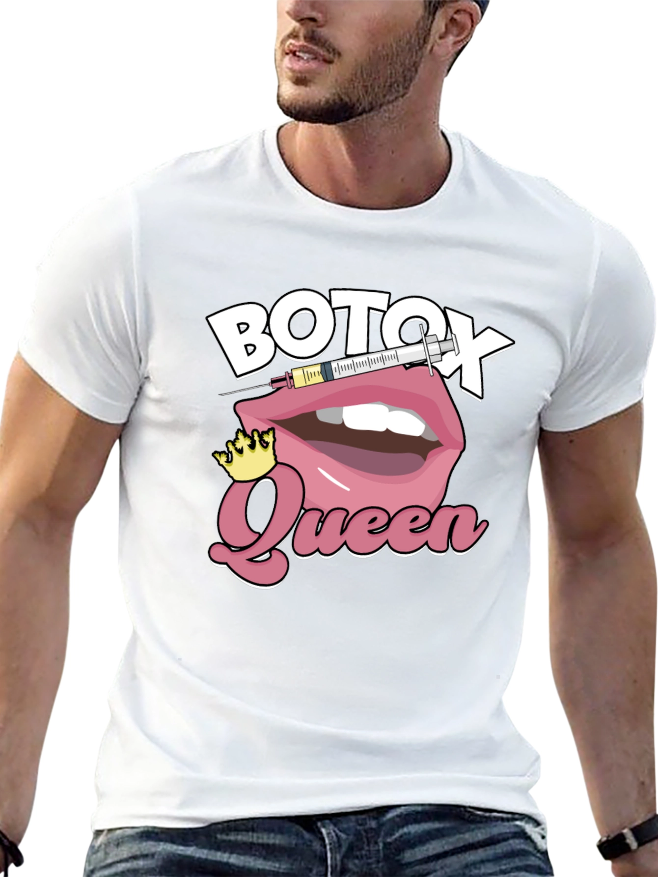 Black Botox Queen Graphic T-Shirt - Black Cotton Blend view 13