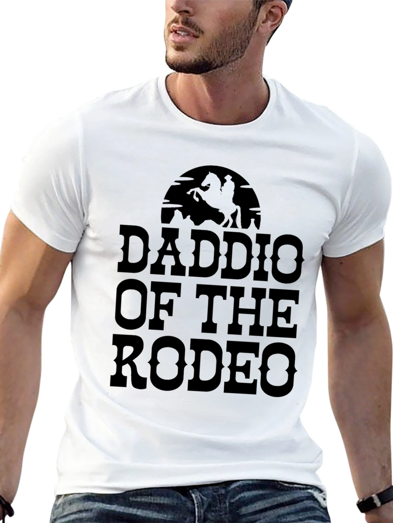 Black Daddio of the Rodeo Graphic Tee - Black Cotton view 13