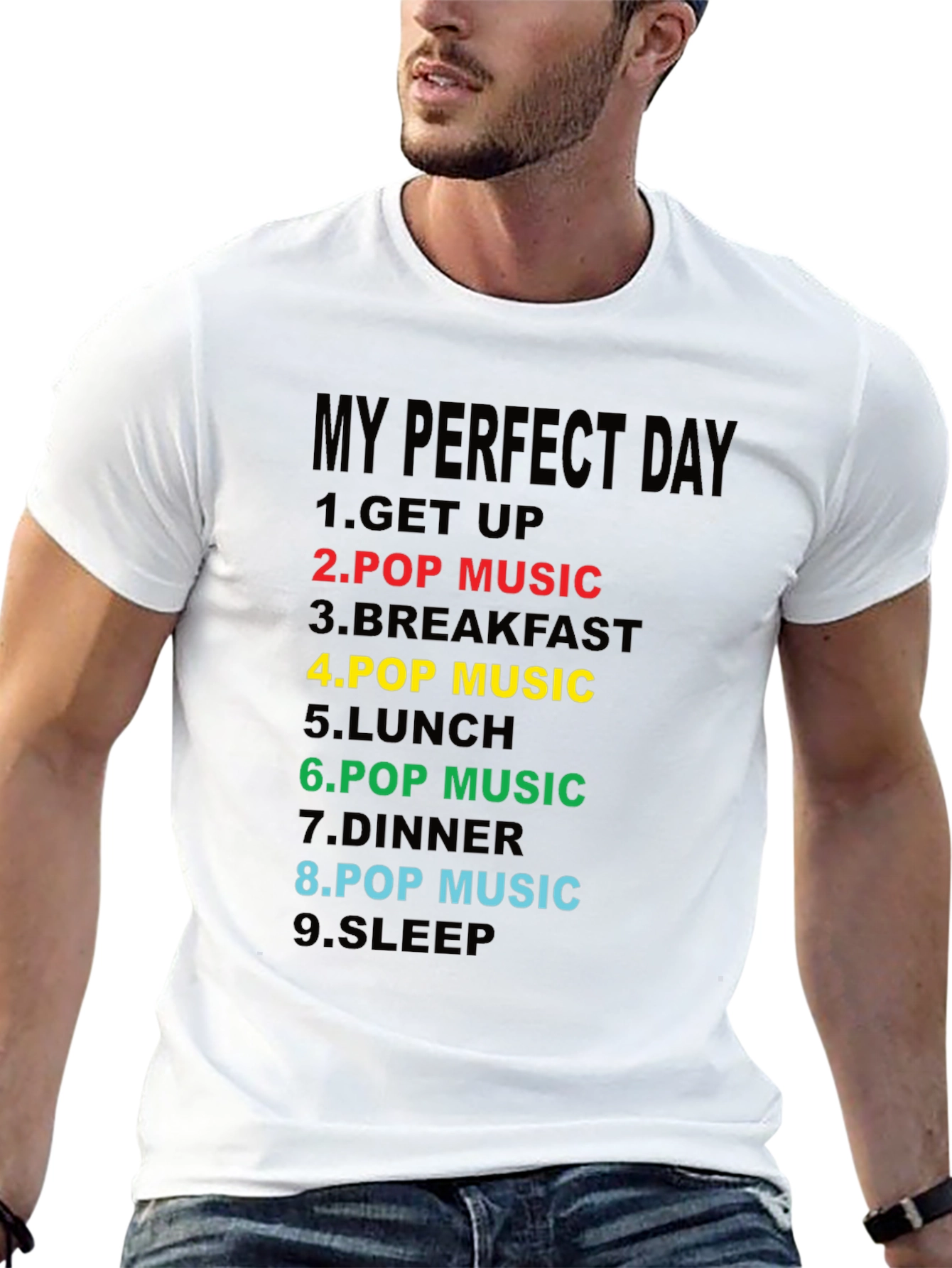 Black My Perfect Day Pop Music T-Shirt view 13