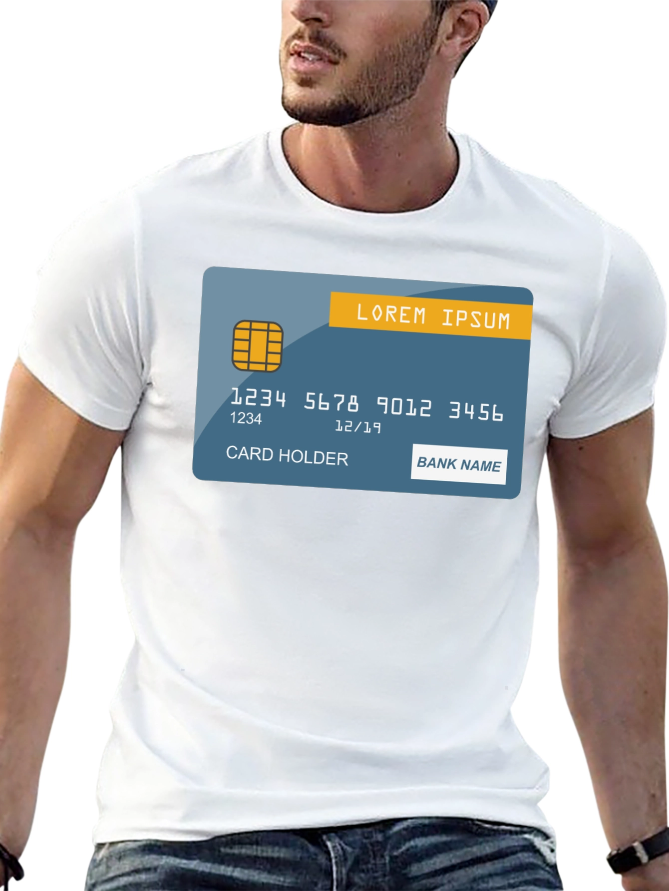 Black Credit Card T-Shirt - Black Graphic Tee view 13