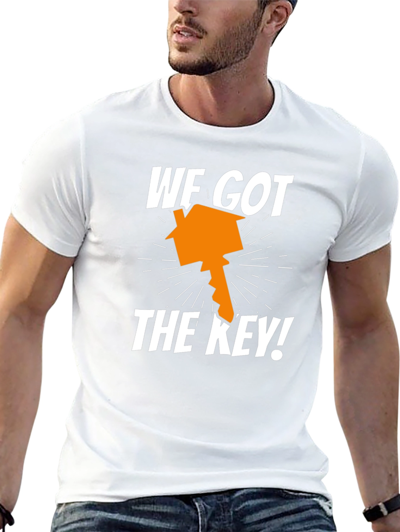 Black We Got The Key! Housewarming T-Shirt view 13