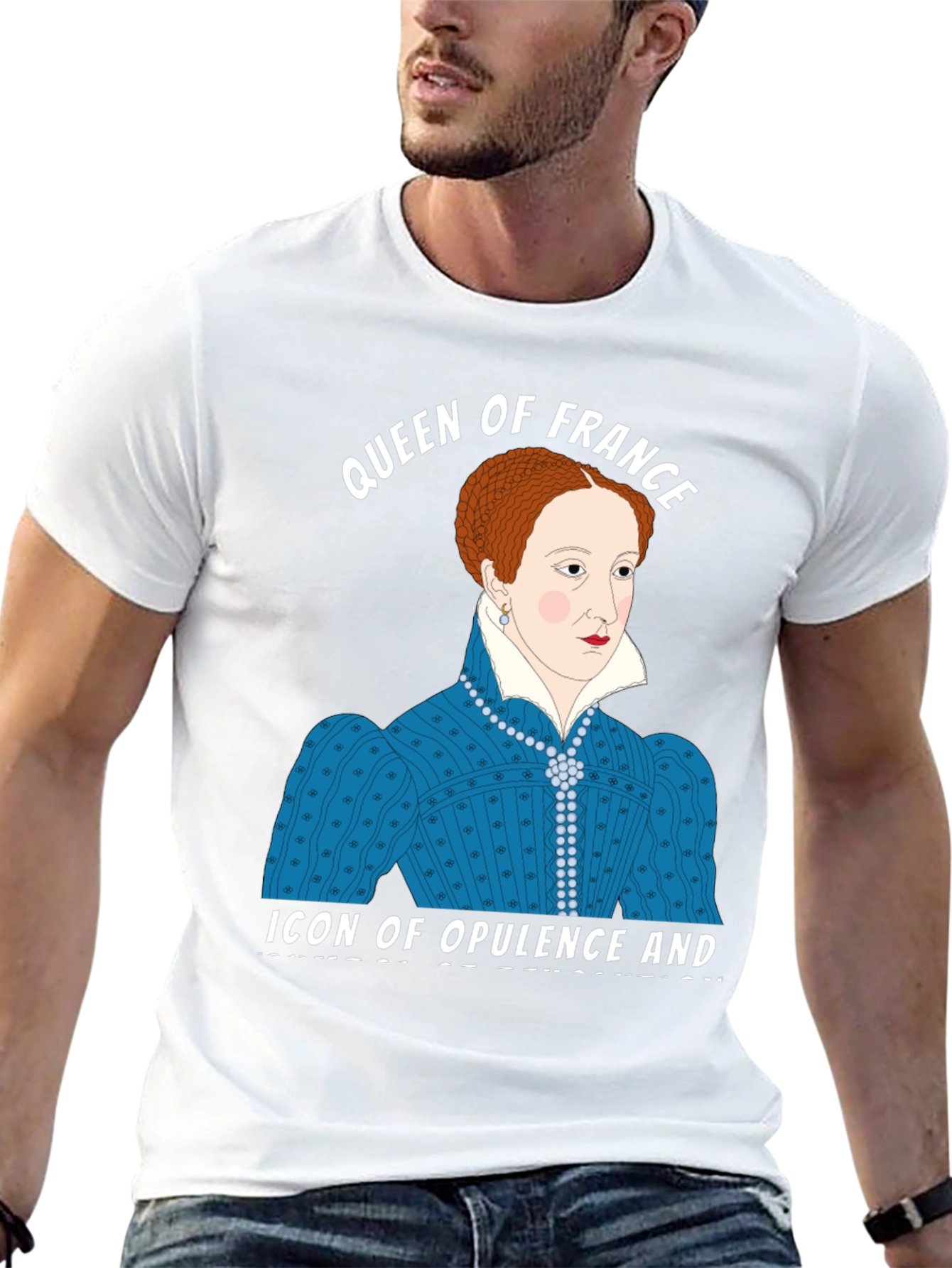 Black Queen of France Graphic T-Shirt view 13