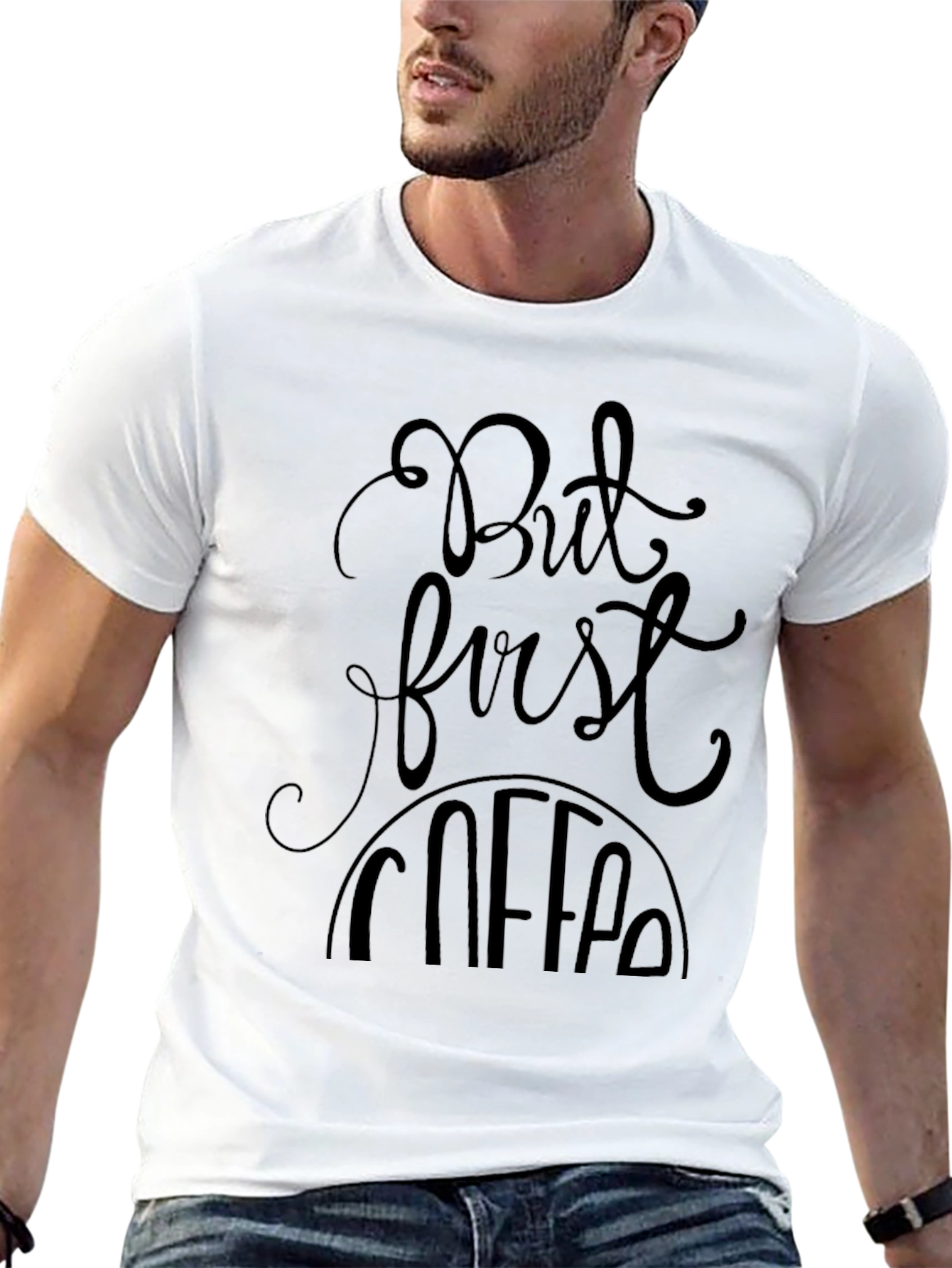 Black But First Coffee Graphic Tee - Black Unisex view 13