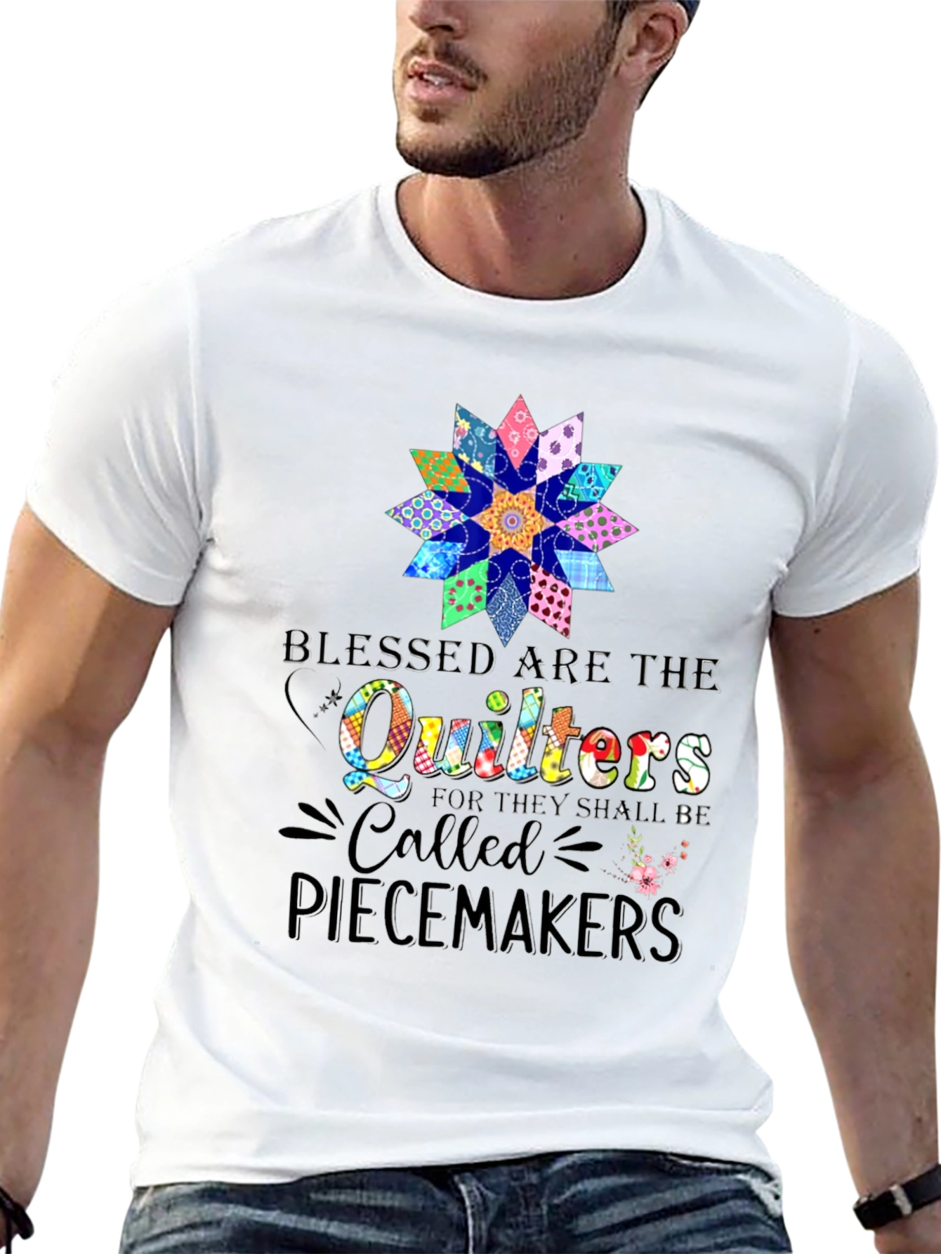 Black Quilters Piecemakers Black Graphic T-Shirt view 13