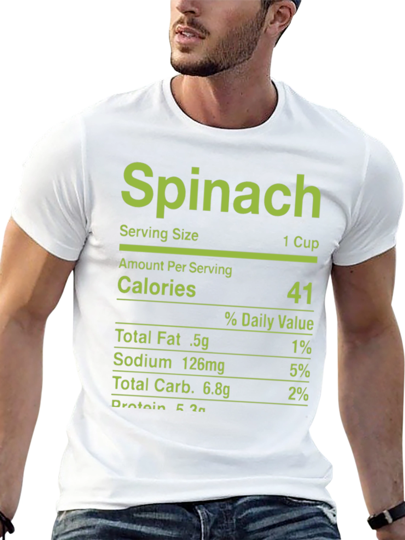 Black Spinach Nutrition Facts T-Shirt - Novelty Tee view 13