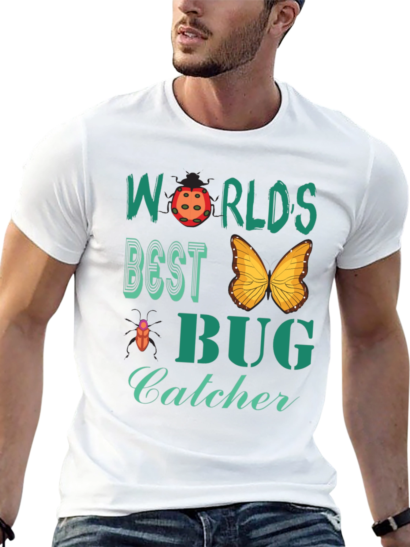 Black World's Best Bug Catcher Graphic Tee view 13
