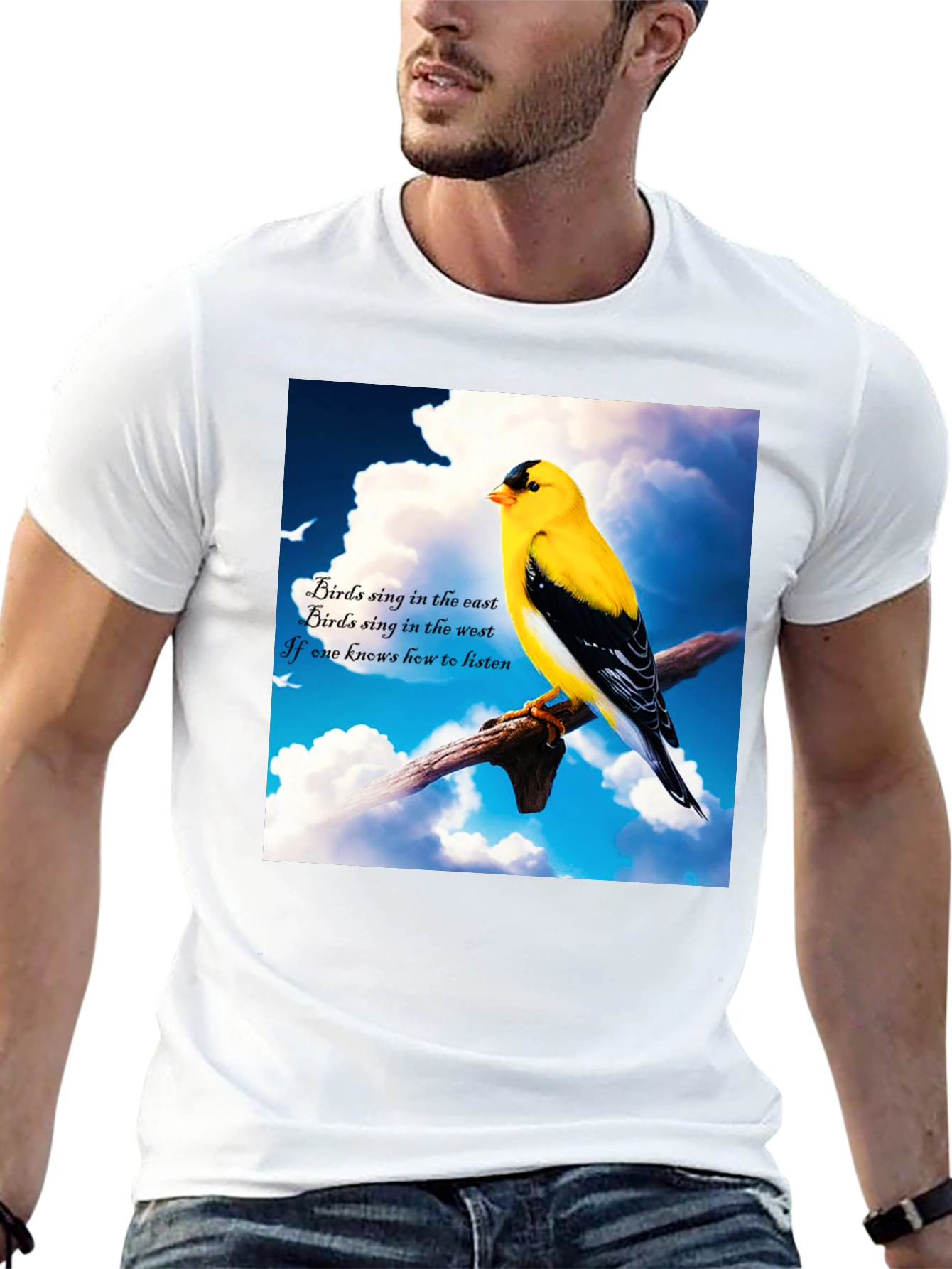 Birds Sing Graphic Tee - Nature Lover's T-Shirt - 13