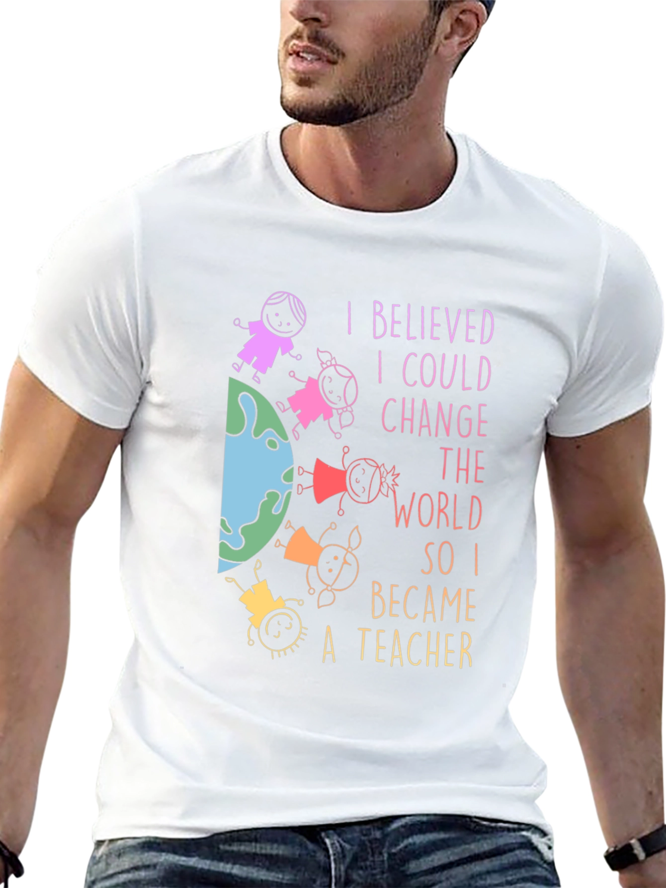 Black Teacher T-Shirt: Change the World view 13