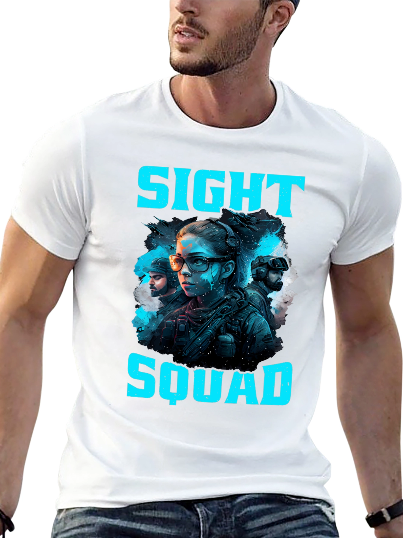 Black Sight Squad Graphic T-Shirt view 13