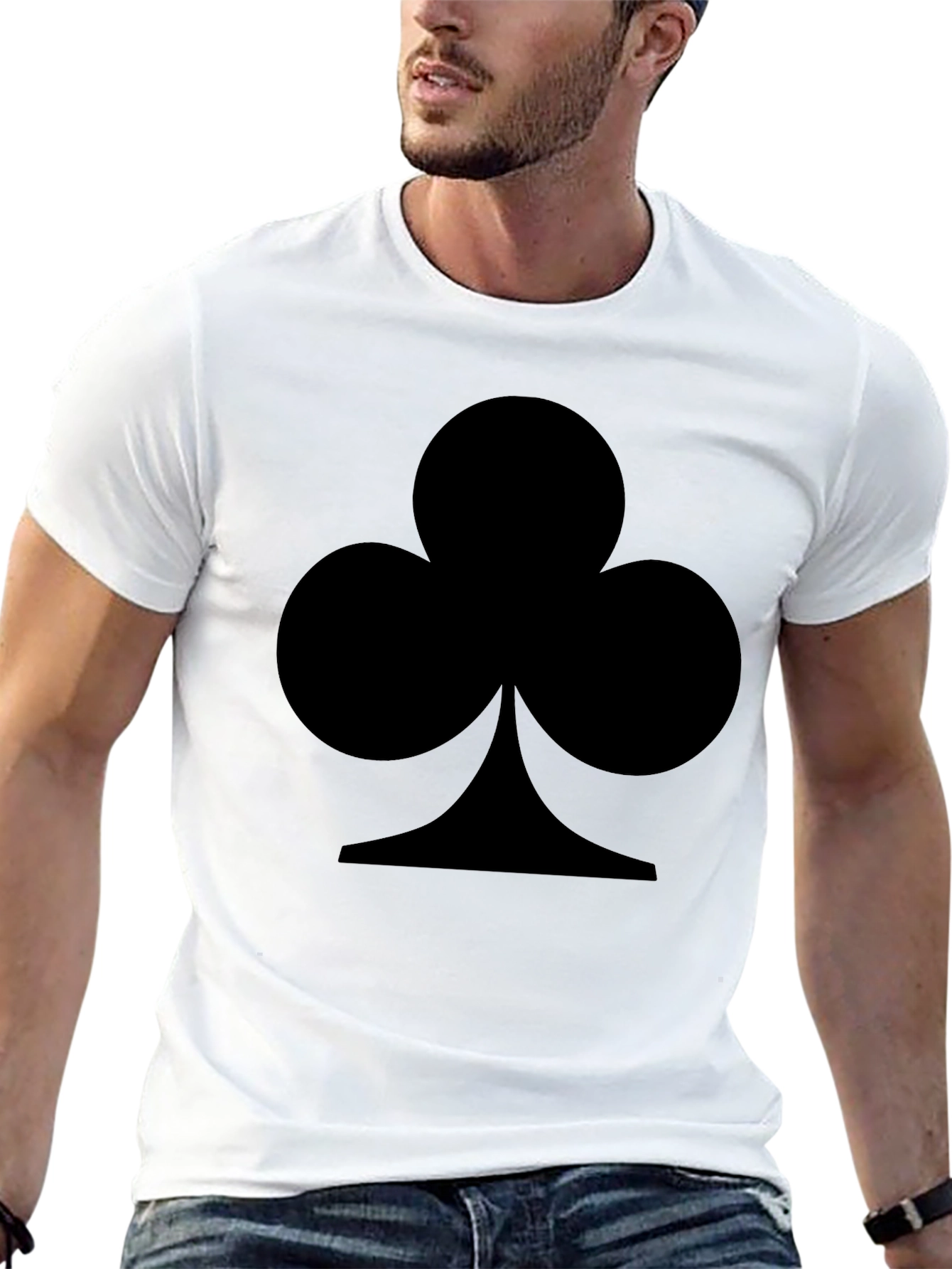 Black Club Symbol Black Graphic Tee view 13