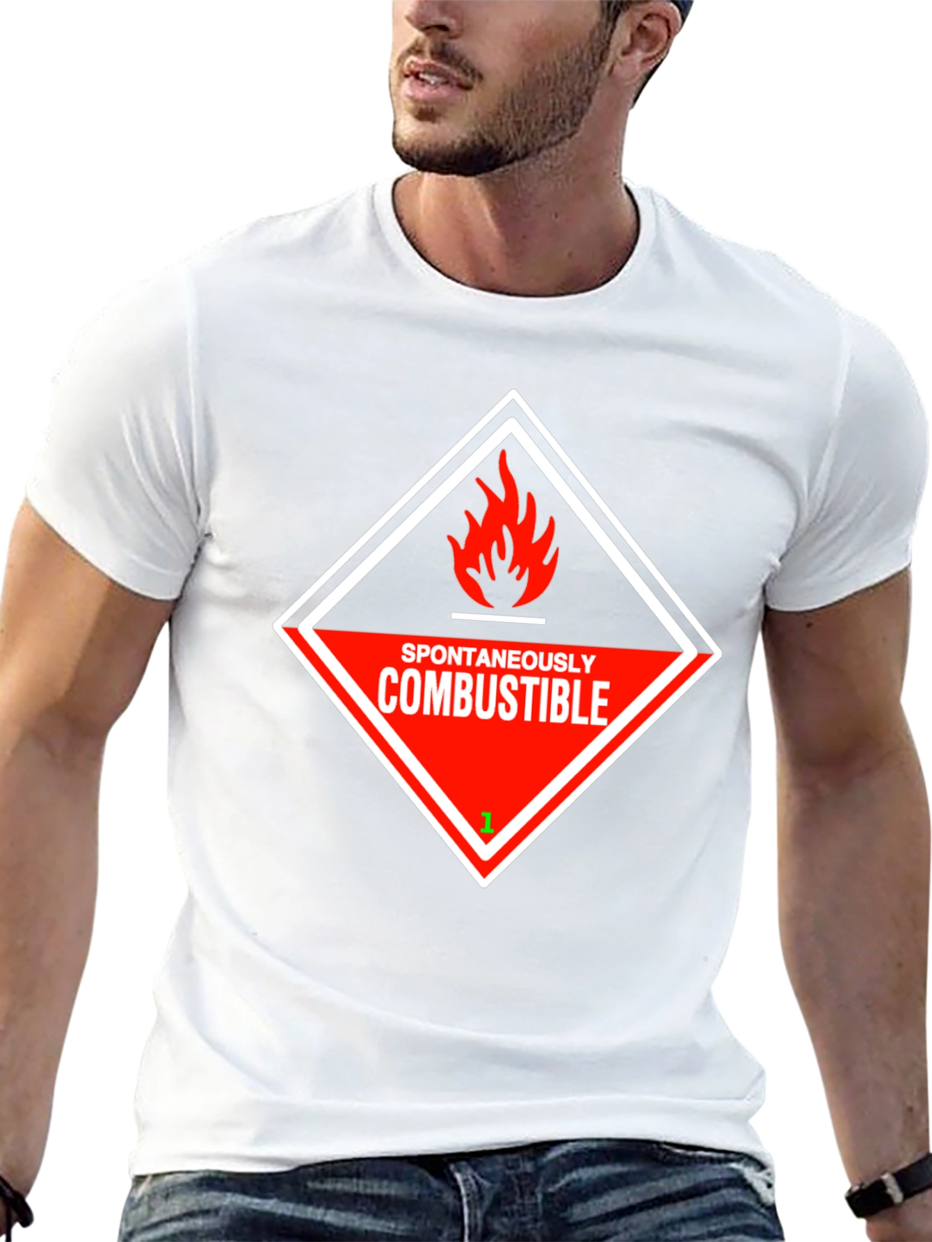 Black Spontaneously Combustible Graphic T-Shirt view 13