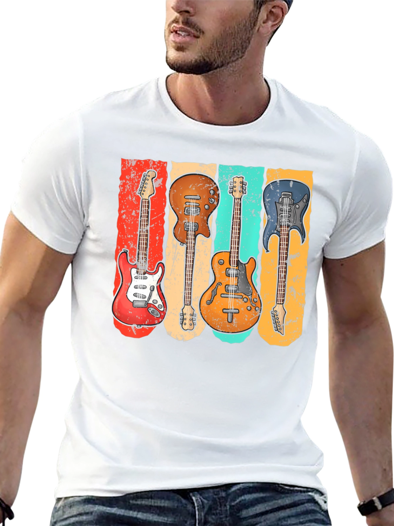 Vintage Electric Guitar T-Shirt for Music Lovers - 13