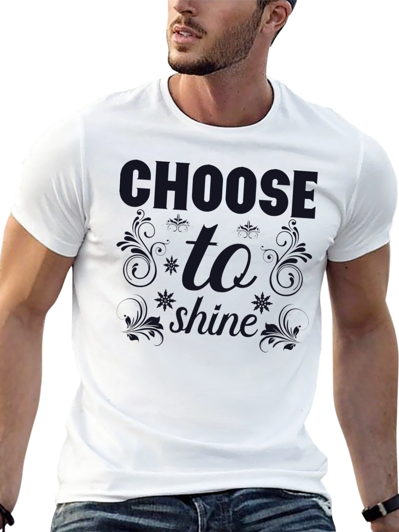 Black Choose to Shine Graphic Tee - Dark Print T-Shirt view 13