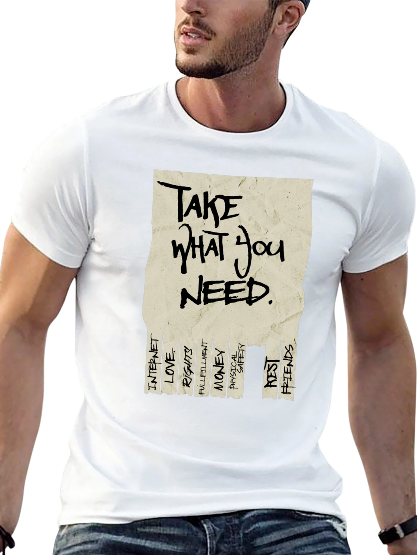 Black Take What You Need Graphic T-Shirt view 13
