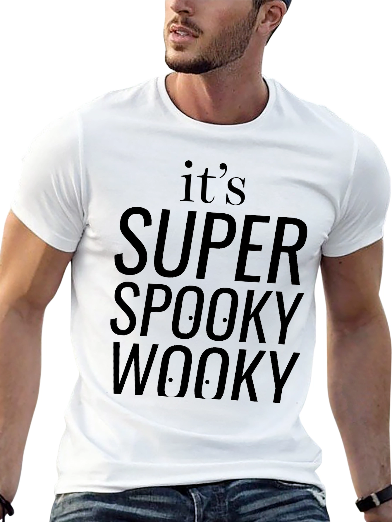 Black Super Spooky Wooky Graphic Tee view 13