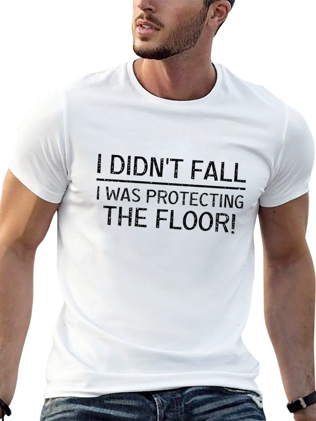 Black I Didn't Fall T-Shirt - Funny Graphic Tee view 13