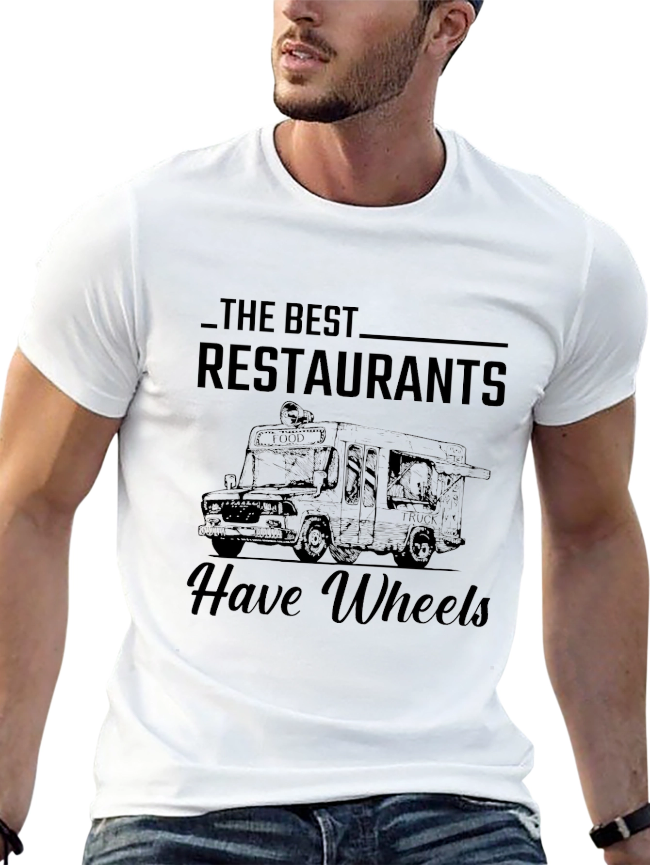 Black The Best Restaurants Have Wheels Black T-Shirt view 13