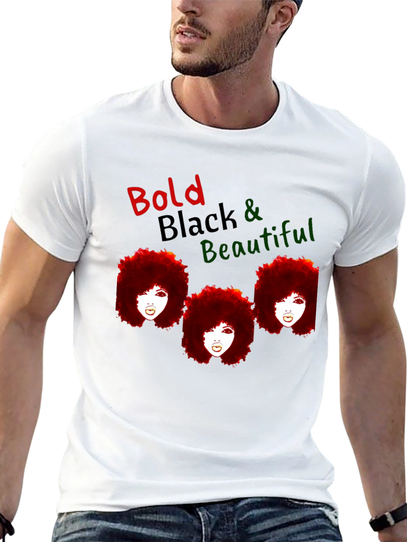 Black Bold Black & Beautiful Graphic T-Shirt view 13