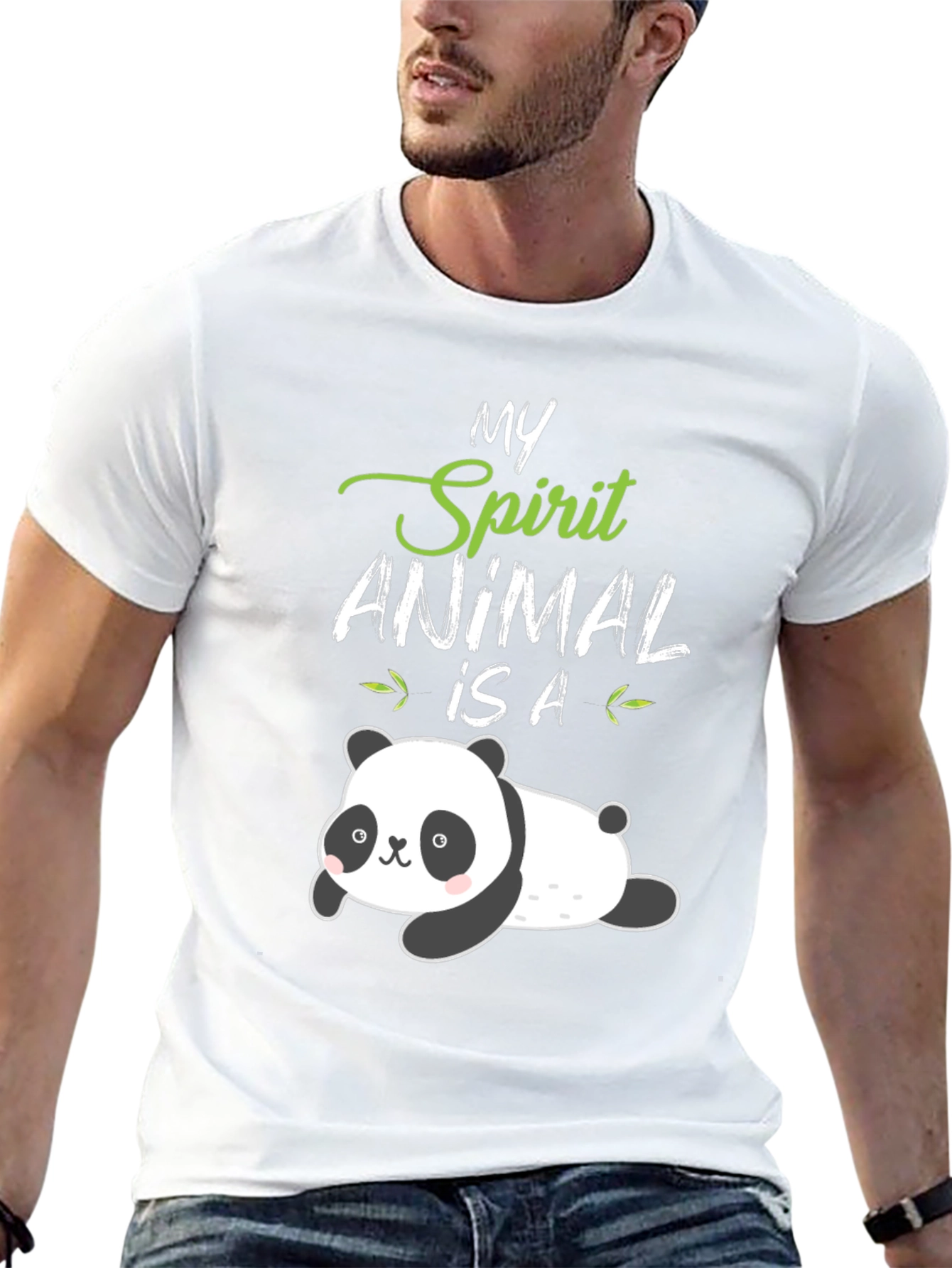 Black My Spirit Animal Panda T-Shirt view 13