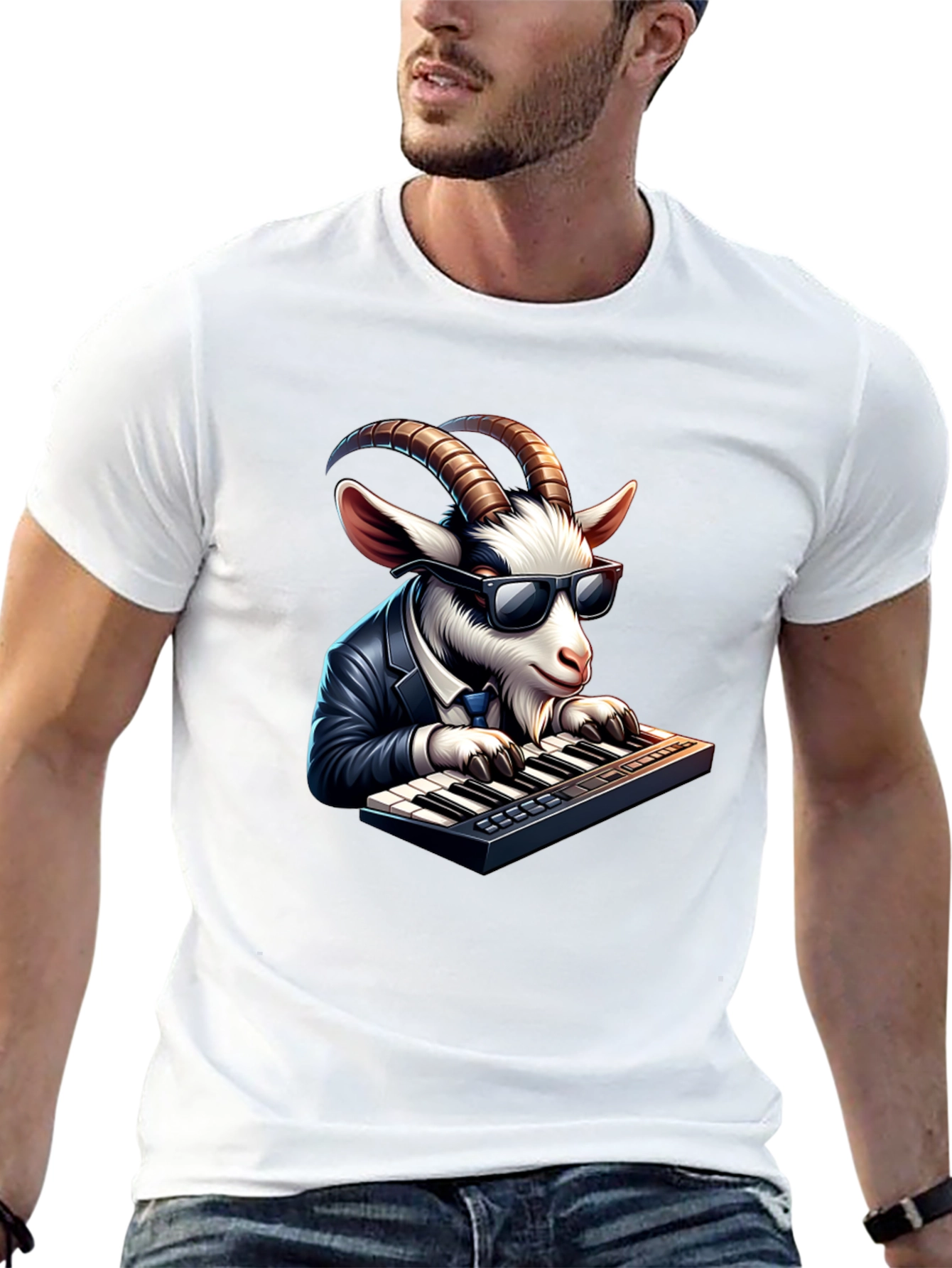 Goat Pianist Graphic Tee - Cool & Unique Design - 13