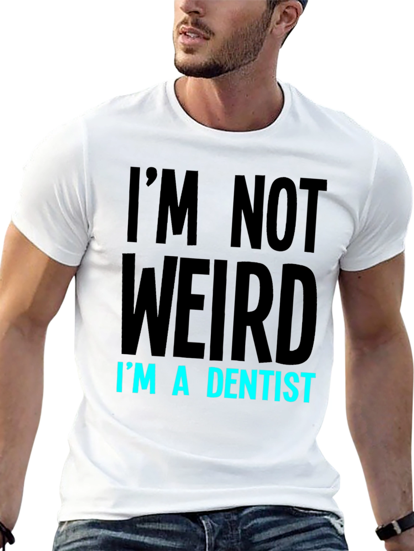 Black I'm Not Weird I'm A Dentist T-Shirt view 13