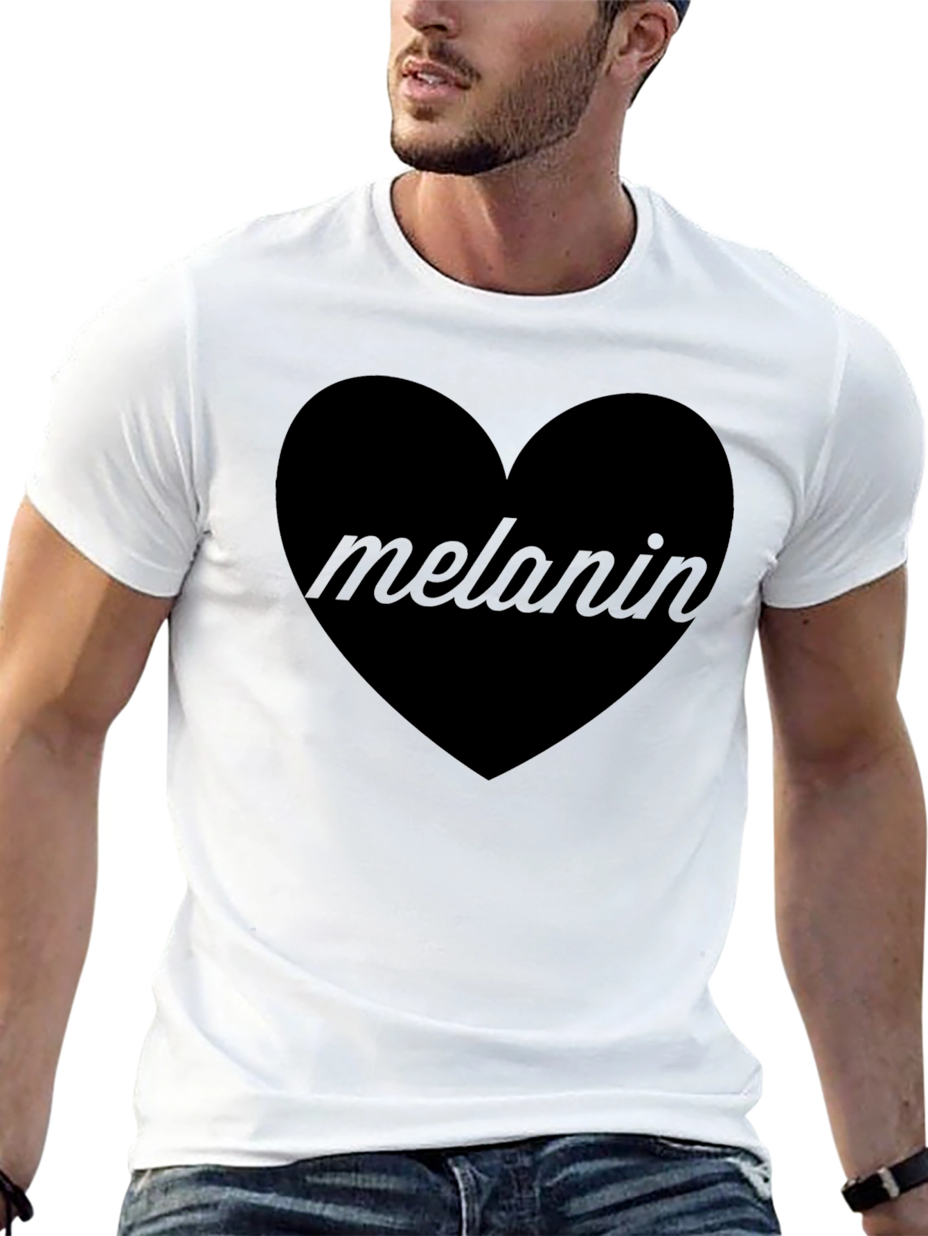 Melanin Heart Graphic T-Shirt - Unisex Cotton Tee - 13