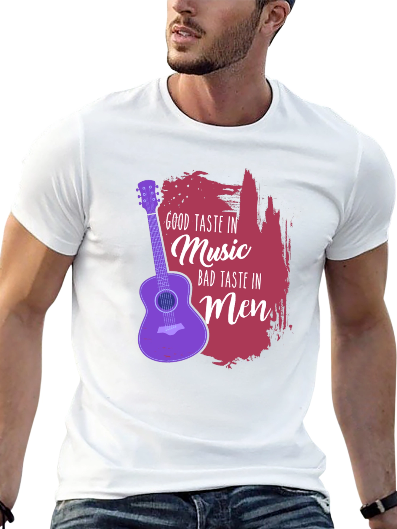 Black Good Taste Music Bad Taste Men Graphic Tee view 13