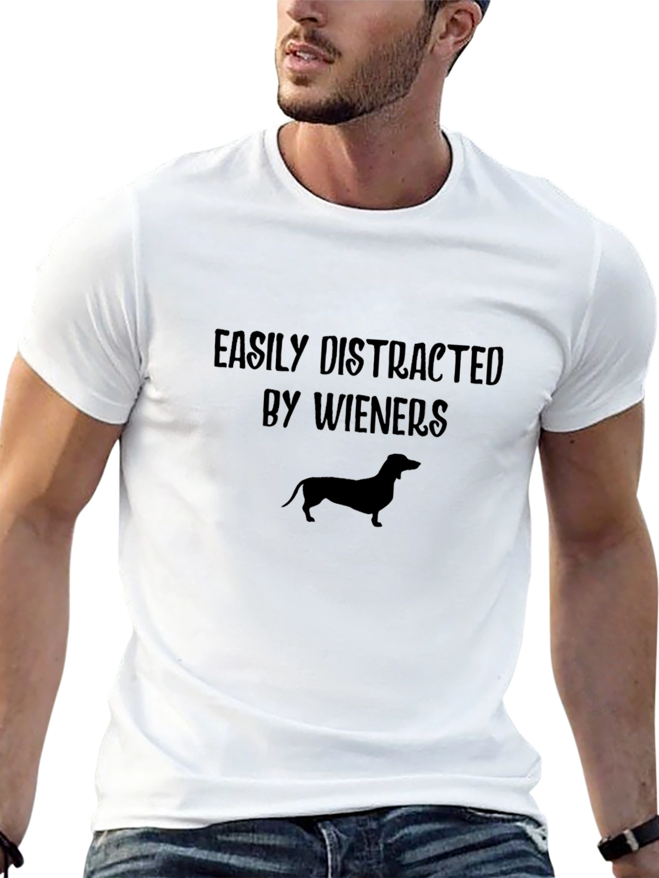 Easily Distracted By Wieners Dachshund T-Shirt - 13