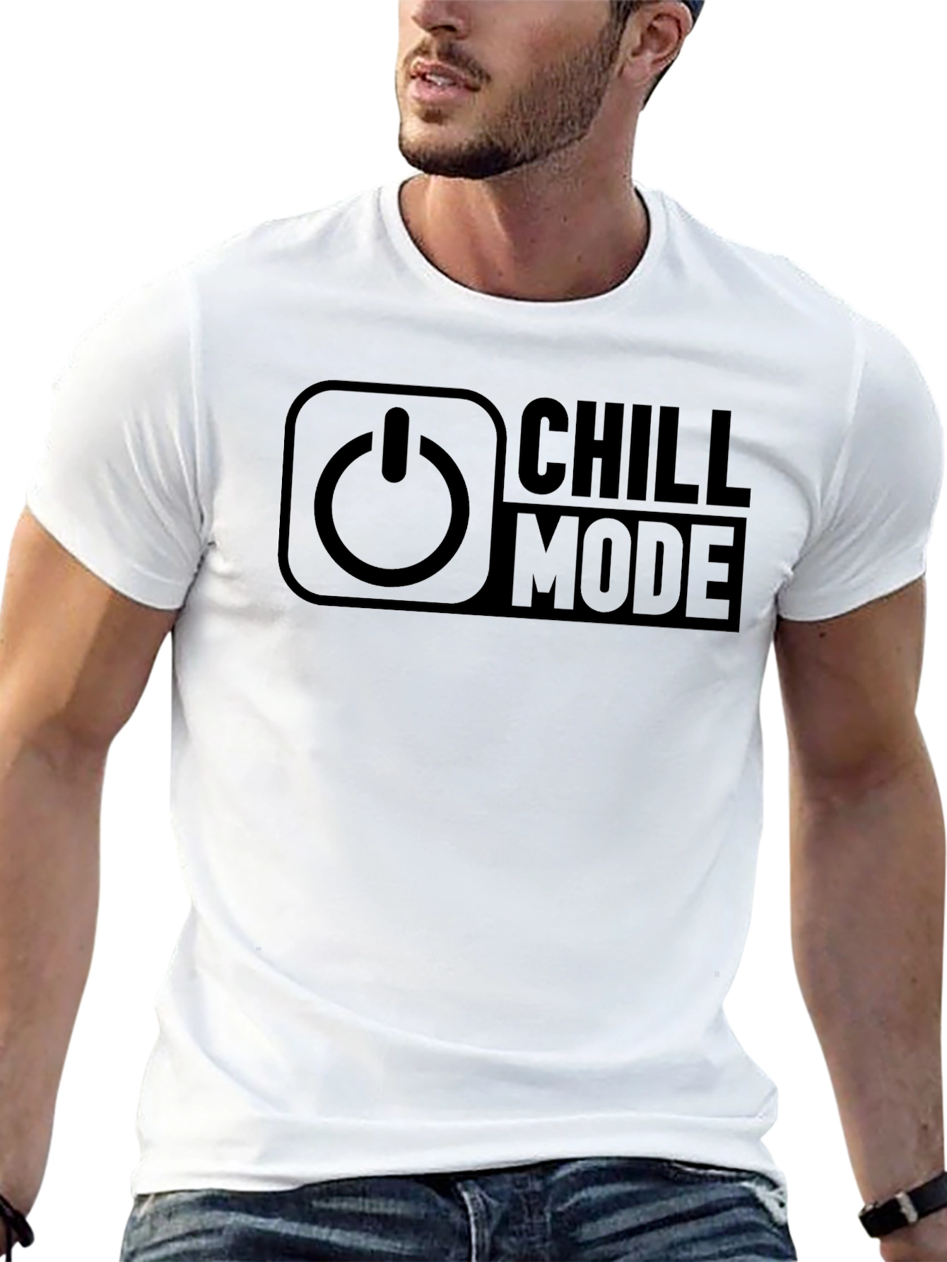 Black Chill Mode Black Graphic Tee - Relax & Unwind view 13
