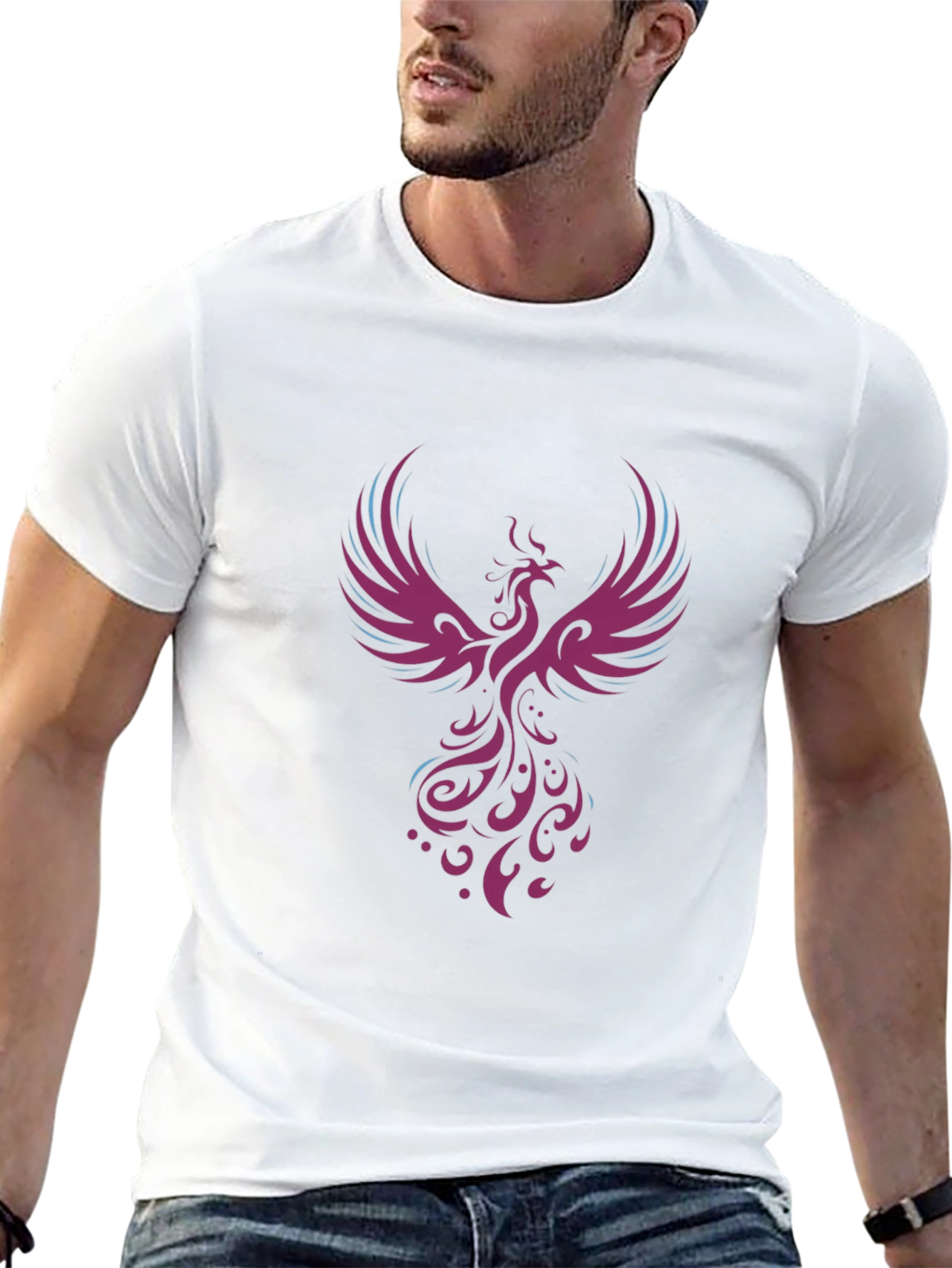 Black Phoenix Graphic Tee - Bold & Stylish Black T-Shirt view 13