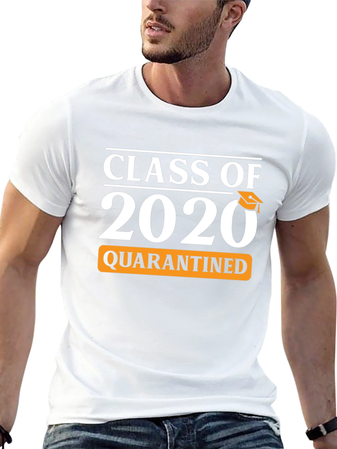 Black Class of 2020 Quarantined T-Shirt view 13