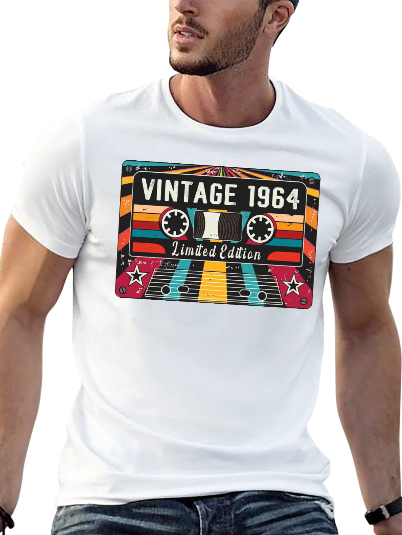 Black Vintage 1964 Cassette Tape T-Shirt - Limited Edition view 13