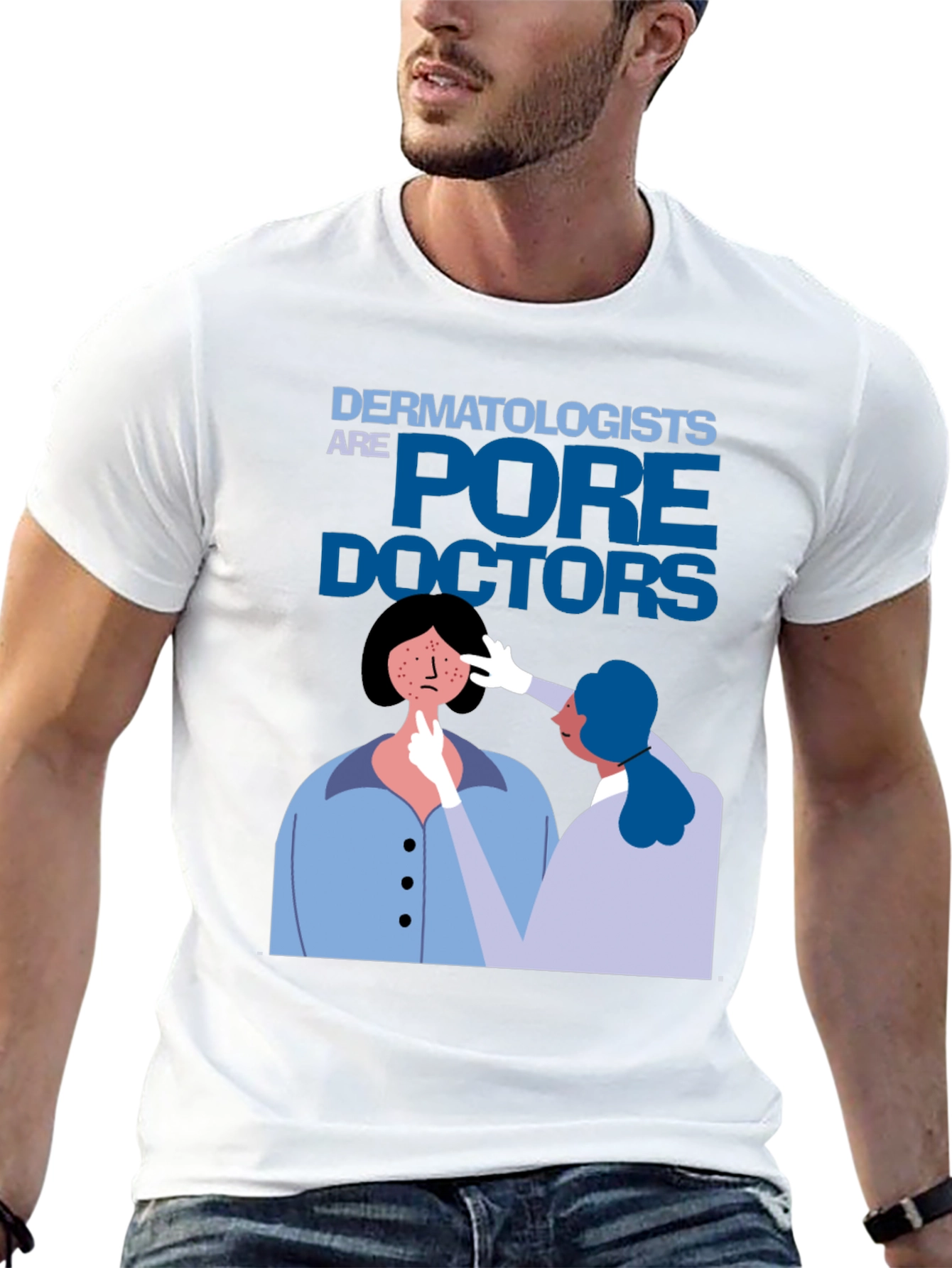 Black Dermatologists 'Pore Doctors' Black T-Shirt view 13