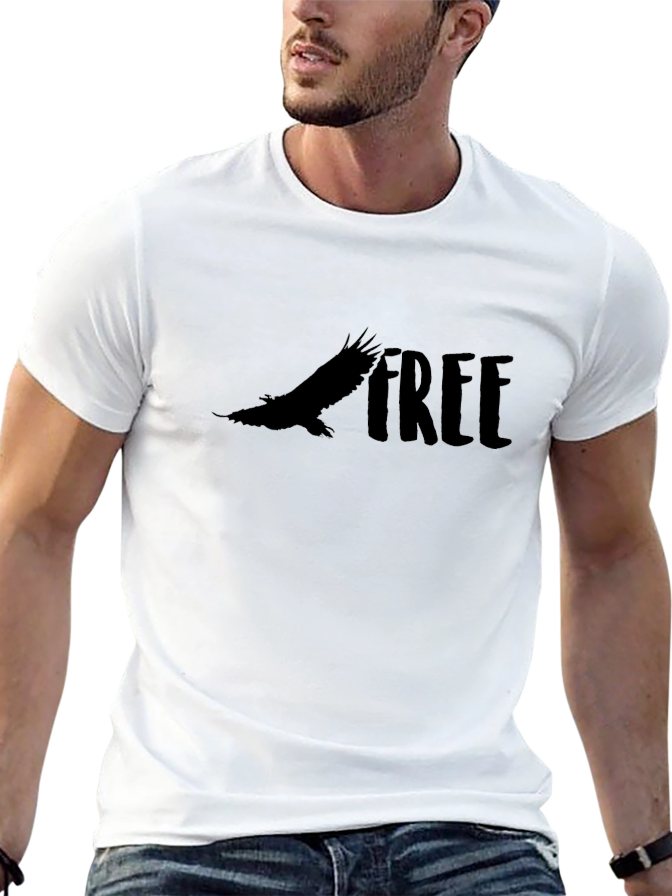 Black Free Bird Graphic T-Shirt view 13