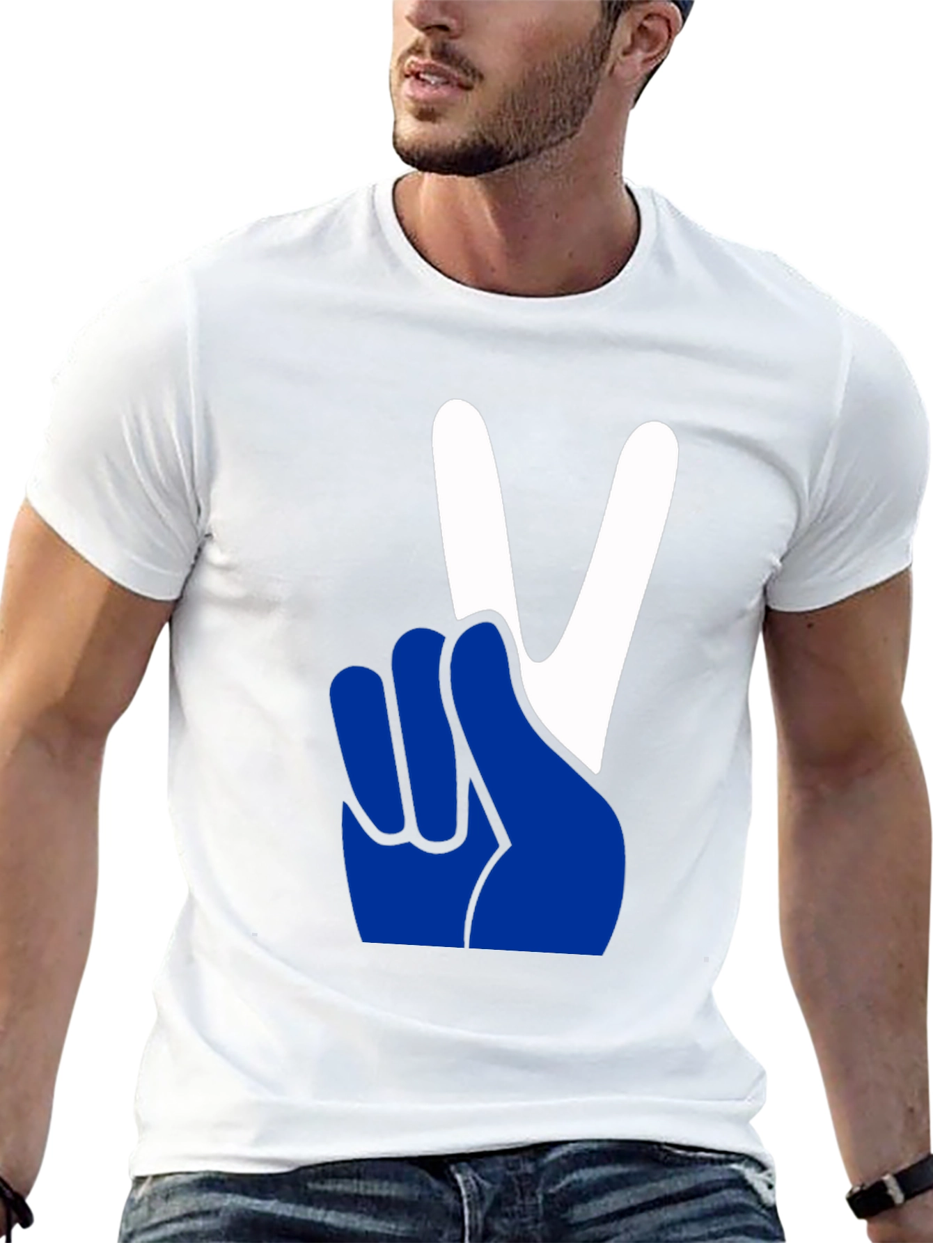 Black Peace Sign Graphic Tee - Relaxed Fit view 13