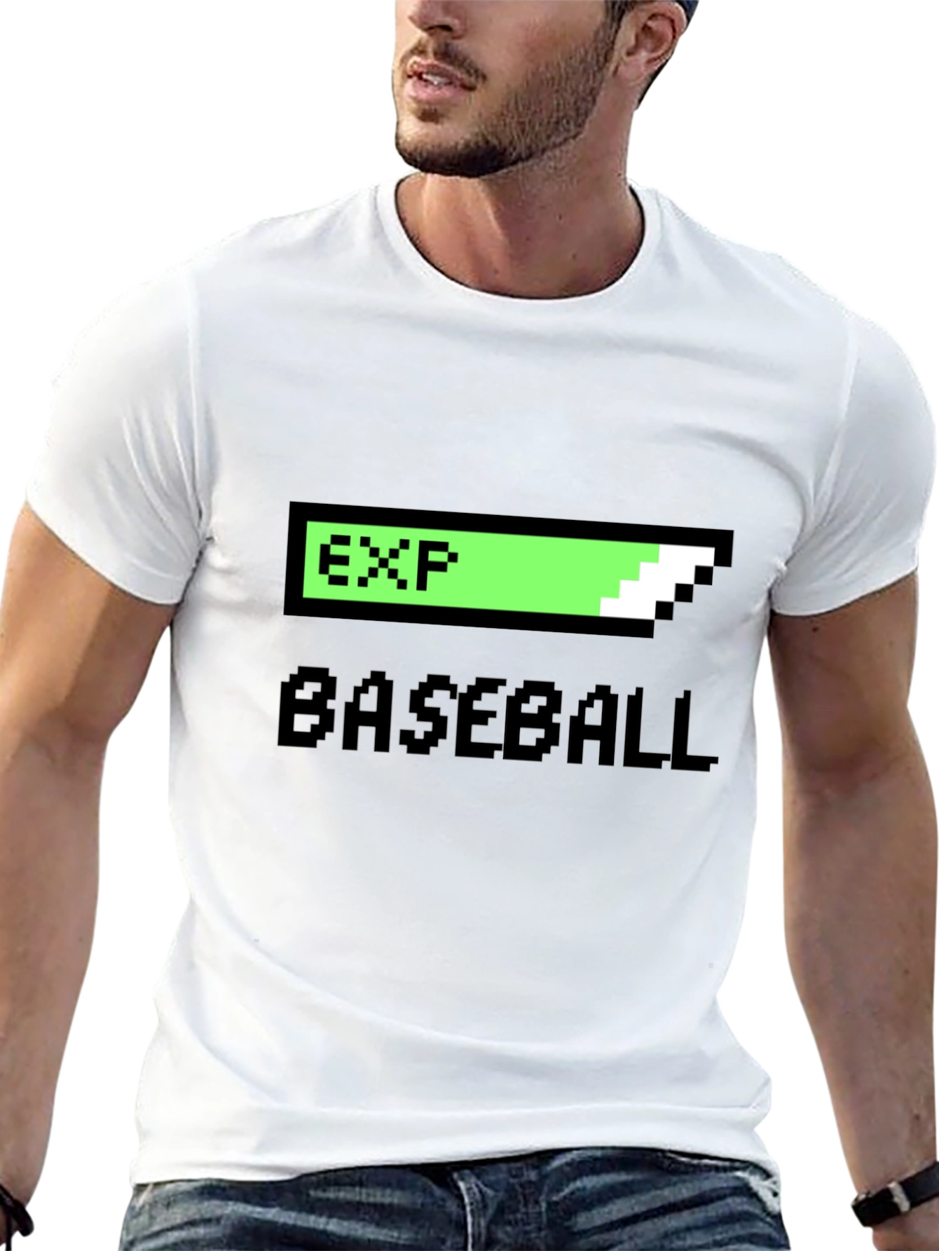 Black Level Up Your Game Baseball T-Shirt view 13