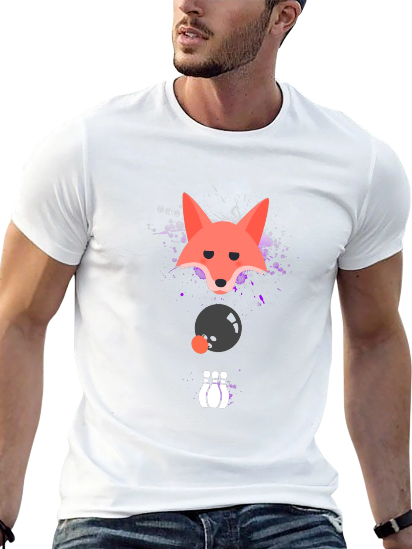Black Fox Bowling Strike Graphic Tee view 13