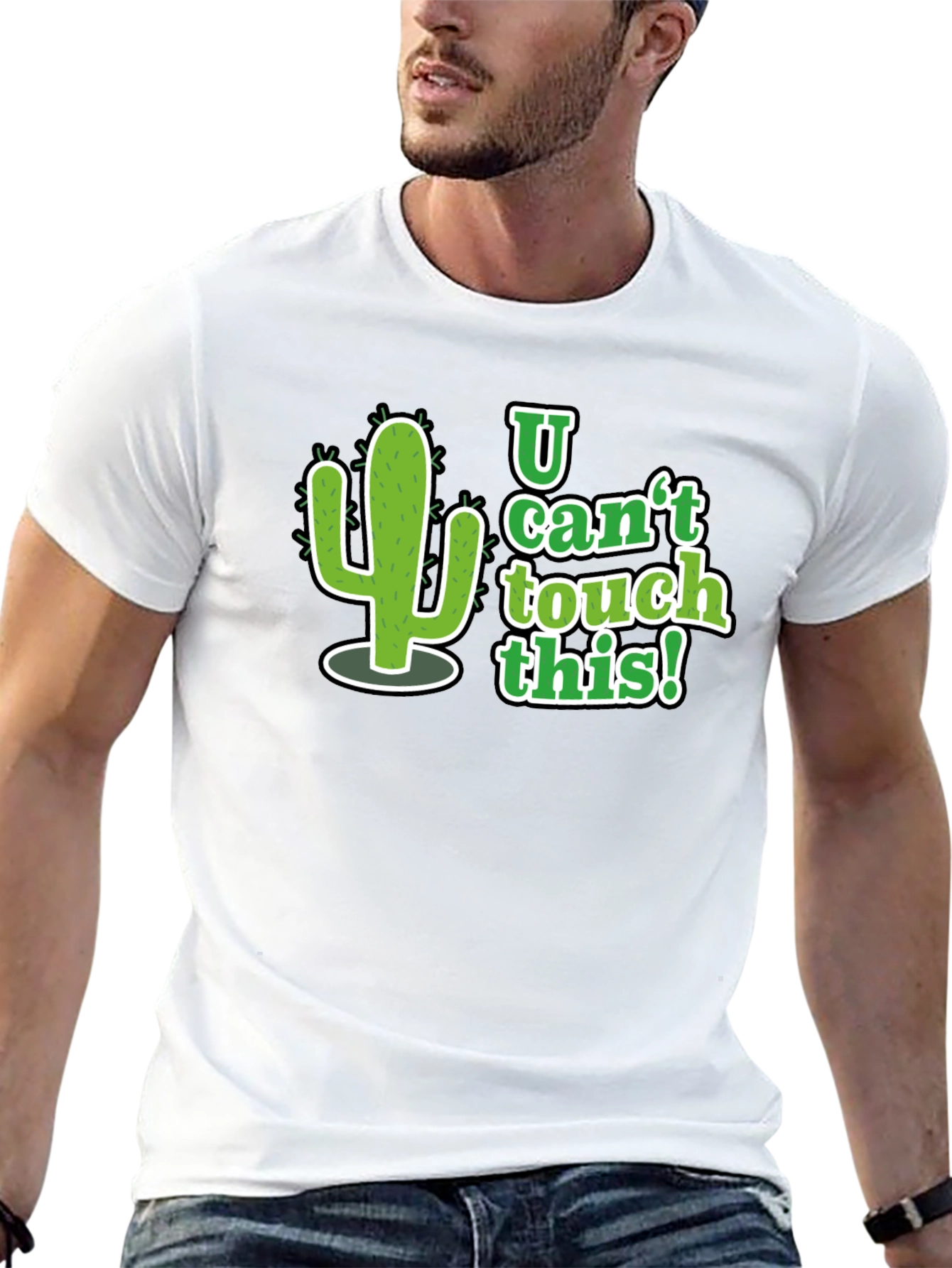 Black U Can't Touch This Cactus Graphic Tee - Black view 13